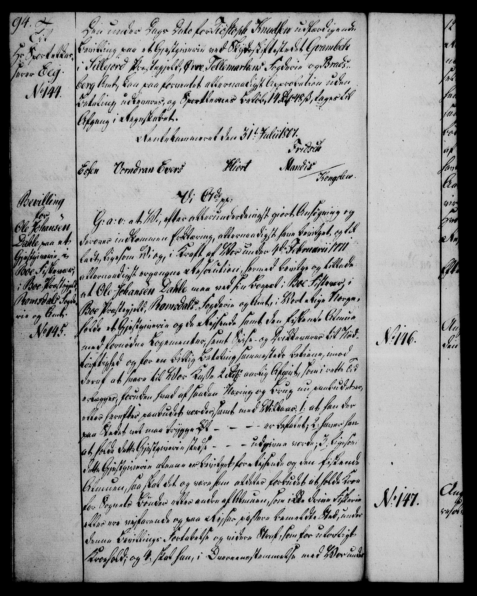 Rentekammeret, Kammerkanselliet, AV/RA-EA-3111/G/Gg/Gga/L0019: Norsk ekspedisjonsprotokoll med register (merket RK 53.19), 1807-1810, p. 94