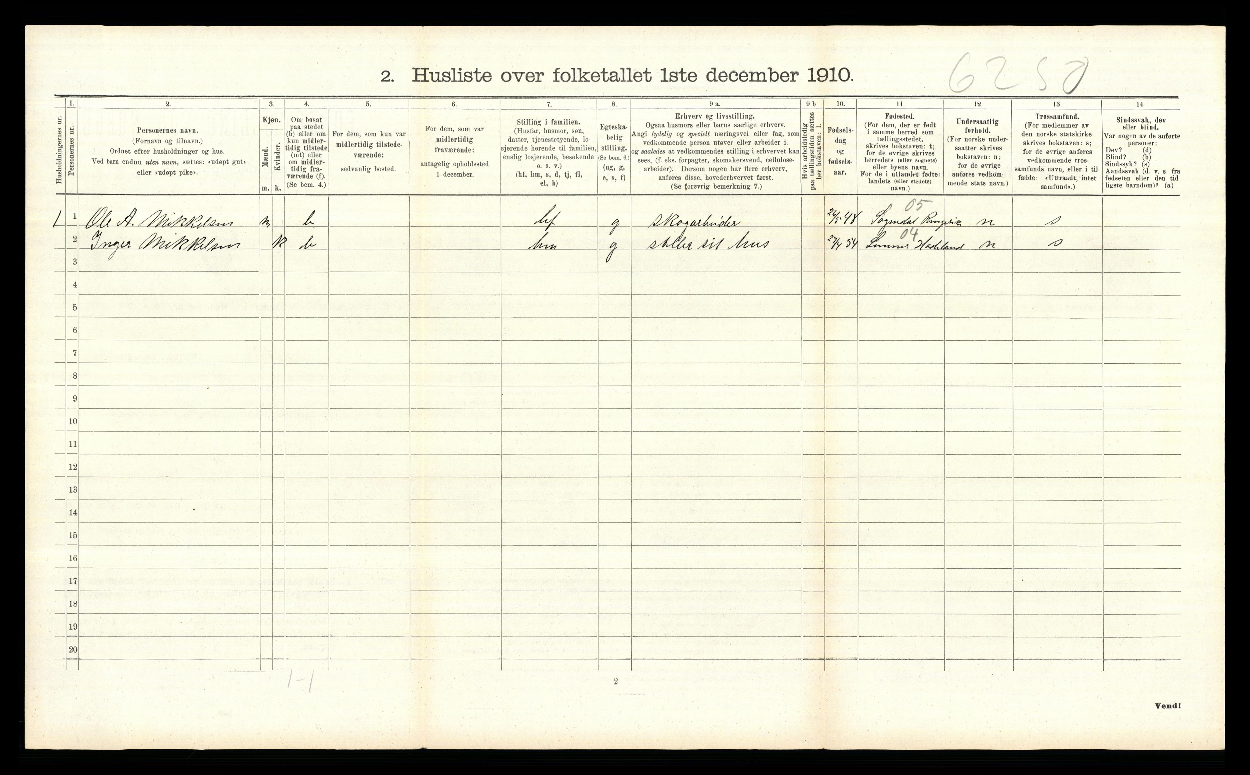 RA, 1910 census for Aker, 1910, p. 2686