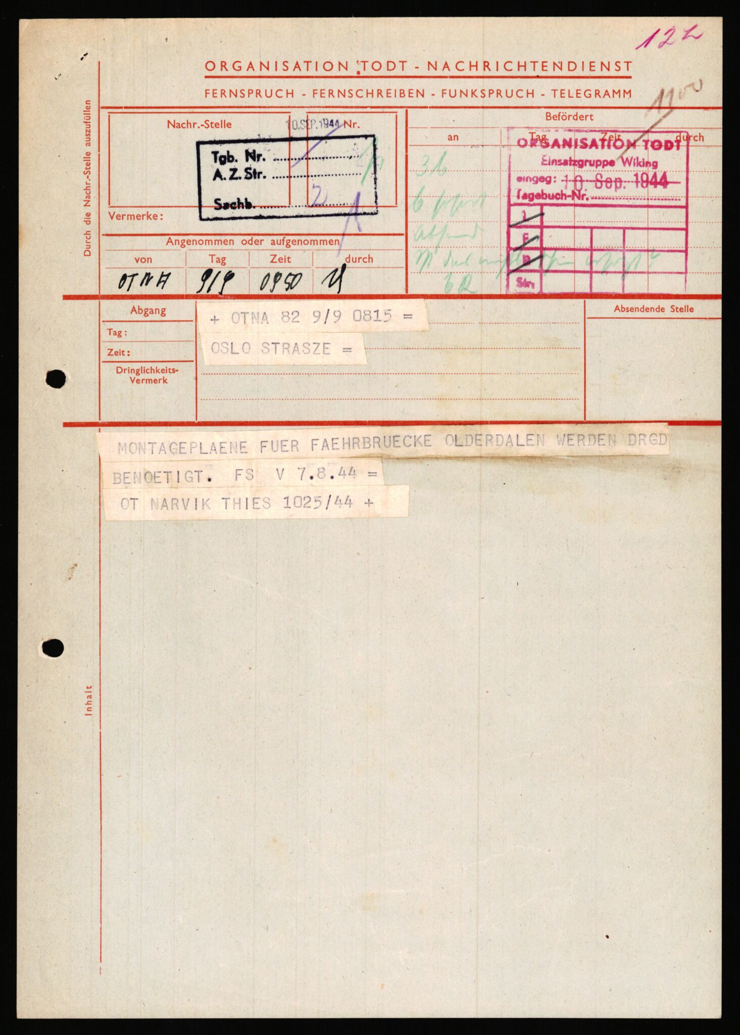 Tyske arkiver, Organisation Todt (OT), Einsatzgruppe Wiking, AV/RA-RAFA-2188/1/E/E2/E2d/L0023: Fähren und Anlegen, 1942-1944, p. 56