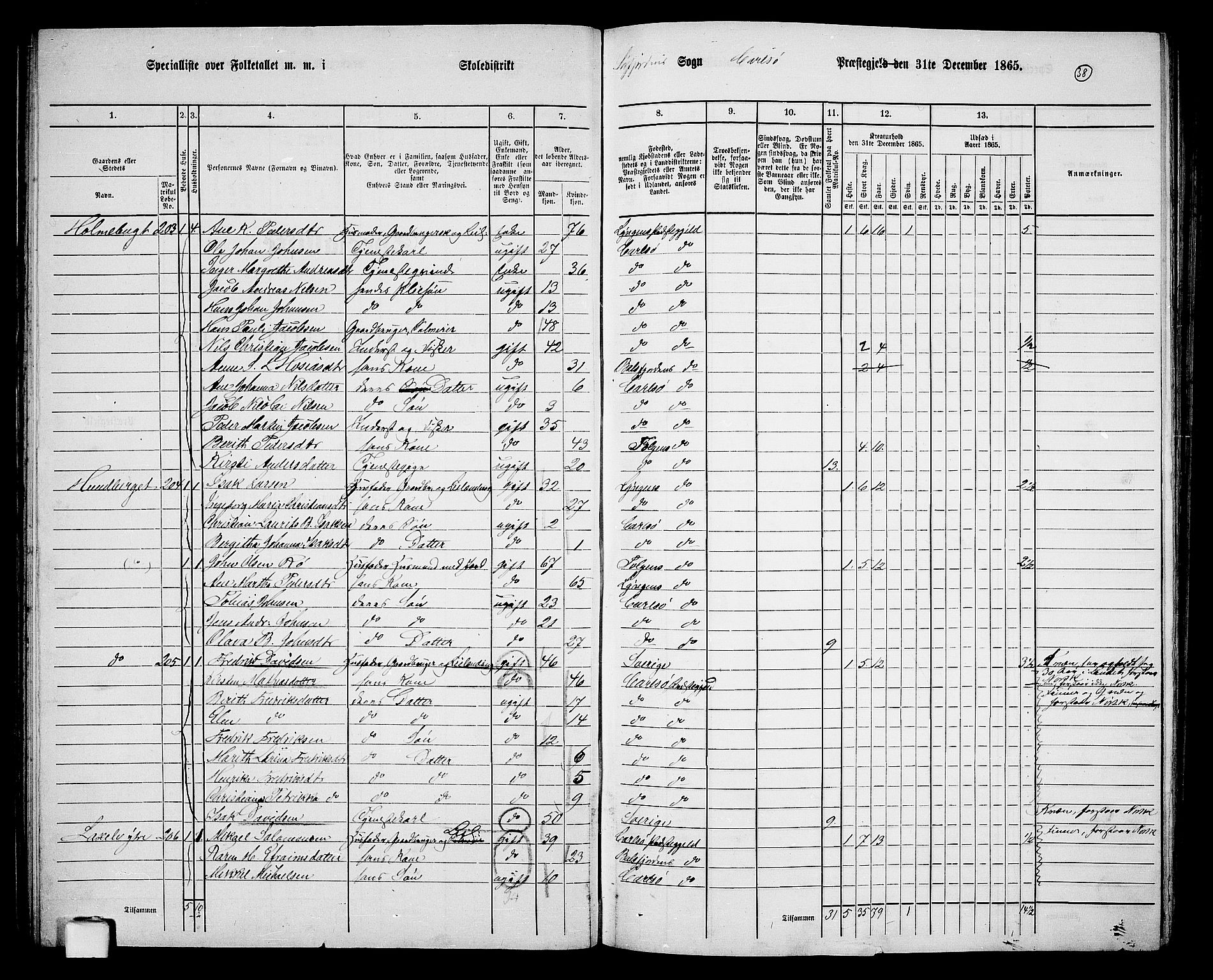 RA, 1865 census for Karlsøy, 1865, p. 37