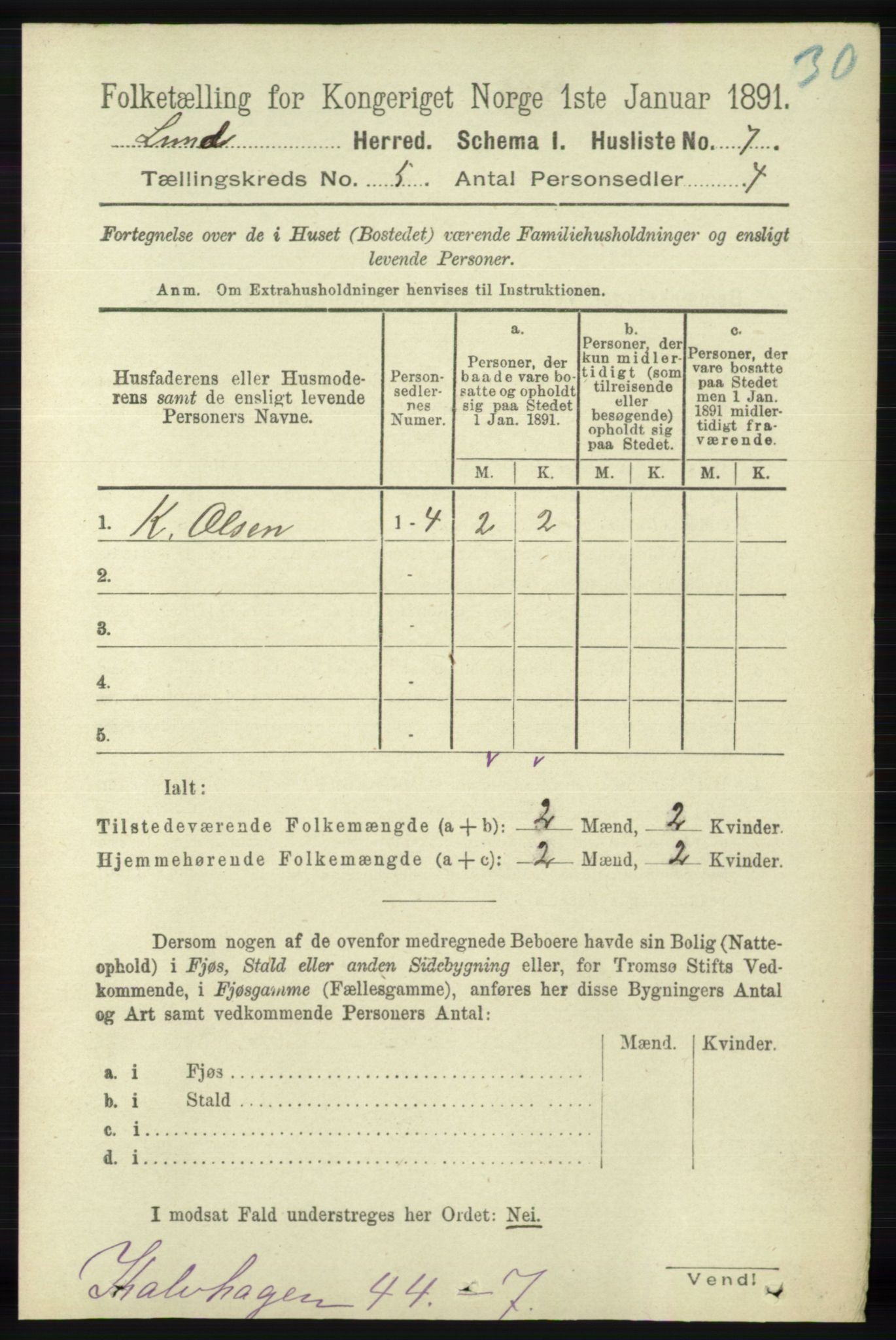 RA, 1891 census for 1112 Lund, 1891, p. 1677