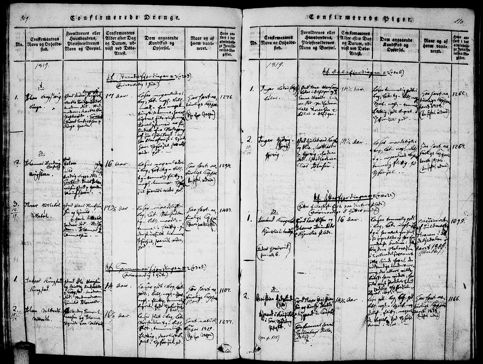 Enebakk prestekontor Kirkebøker, SAO/A-10171c/F/Fa/L0005: Parish register (official) no. I 5, 1790-1825, p. 509-510