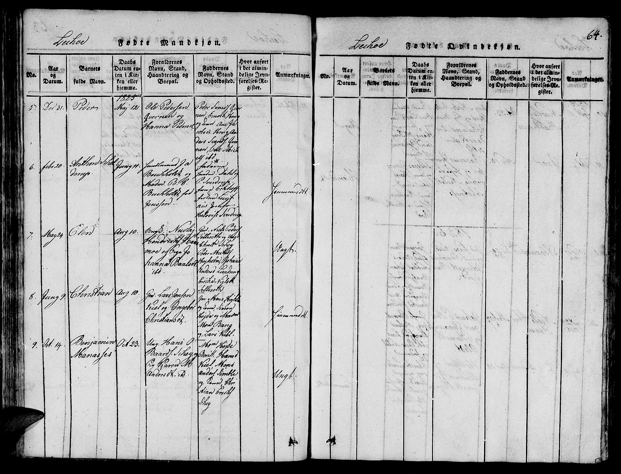 Ministerialprotokoller, klokkerbøker og fødselsregistre - Nord-Trøndelag, SAT/A-1458/780/L0648: Parish register (copy) no. 780C01 /2, 1815-1875, p. 64
