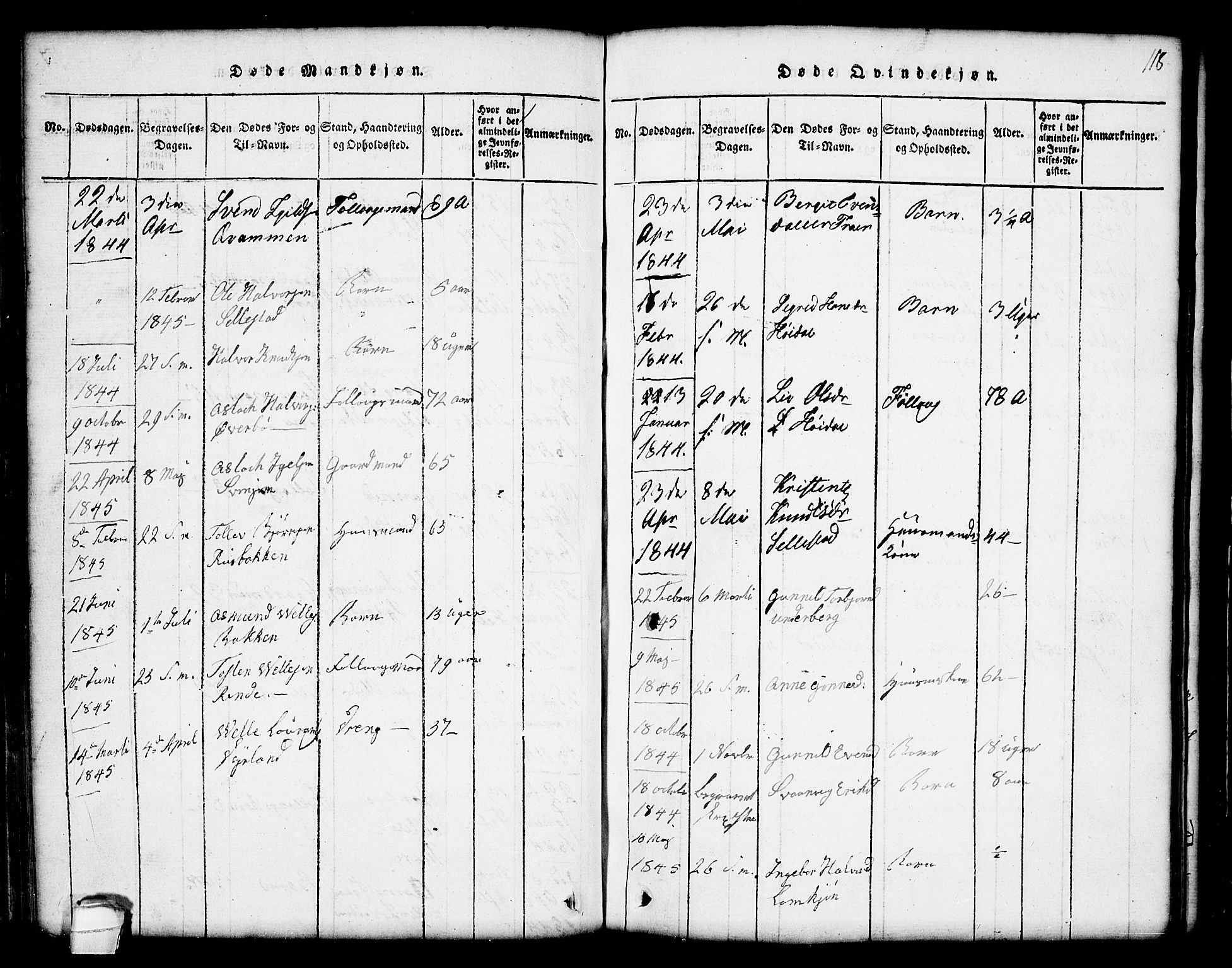 Seljord kirkebøker, SAKO/A-20/G/Gc/L0001: Parish register (copy) no. III 1, 1815-1849, p. 118