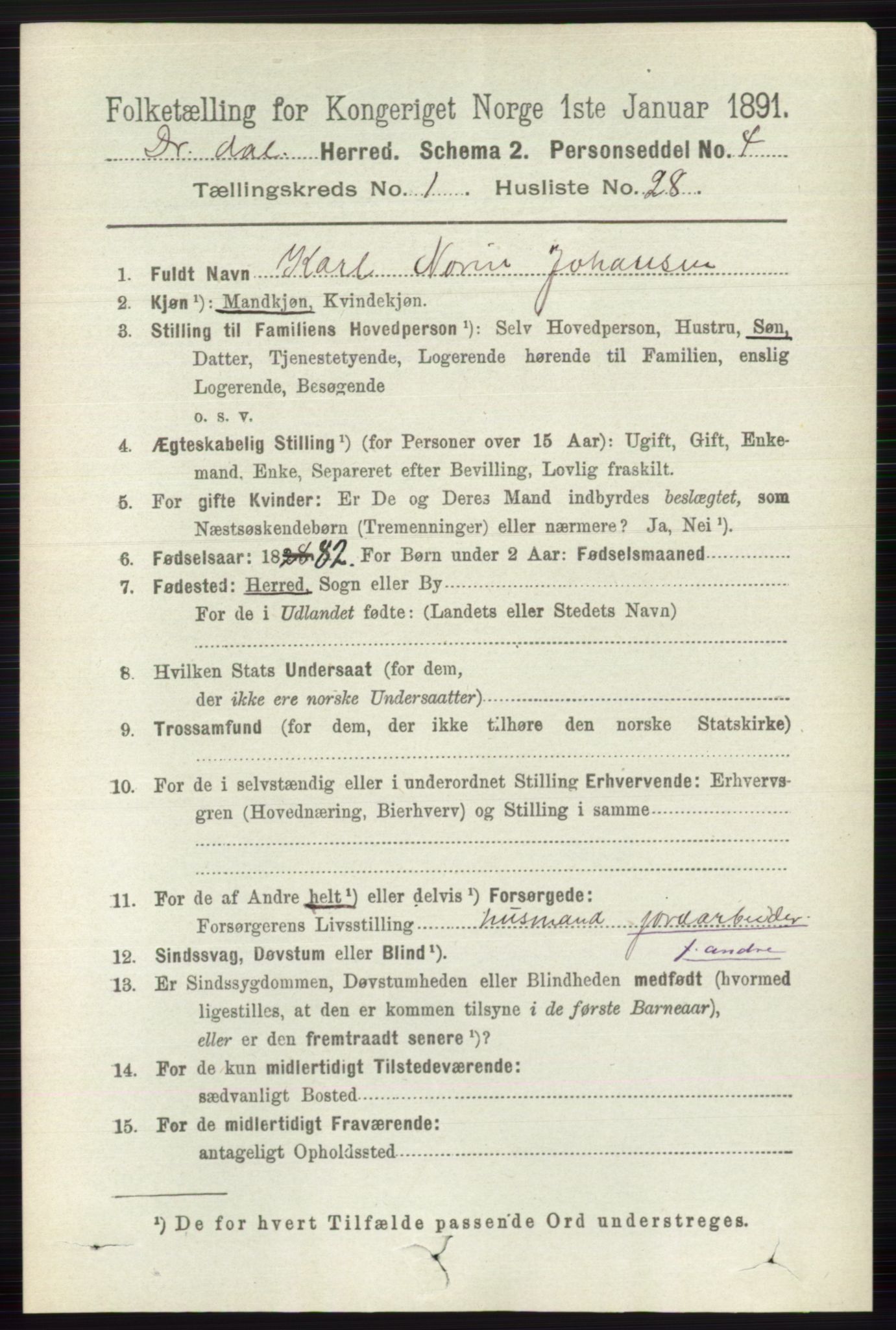 RA, 1891 census for 0817 Drangedal, 1891, p. 247