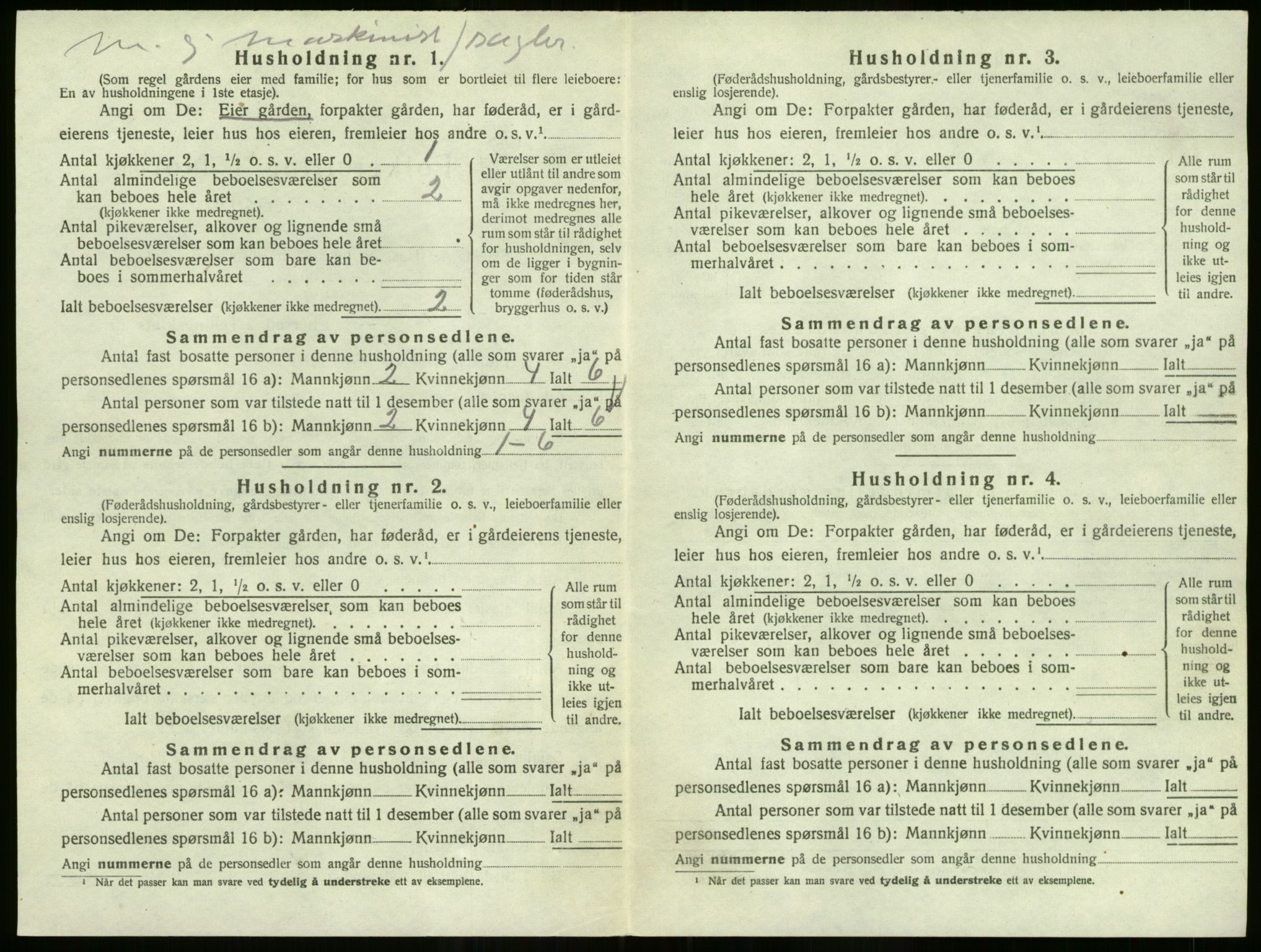 SAO, 1920 census for Lillestrøm, 1920, p. 1447