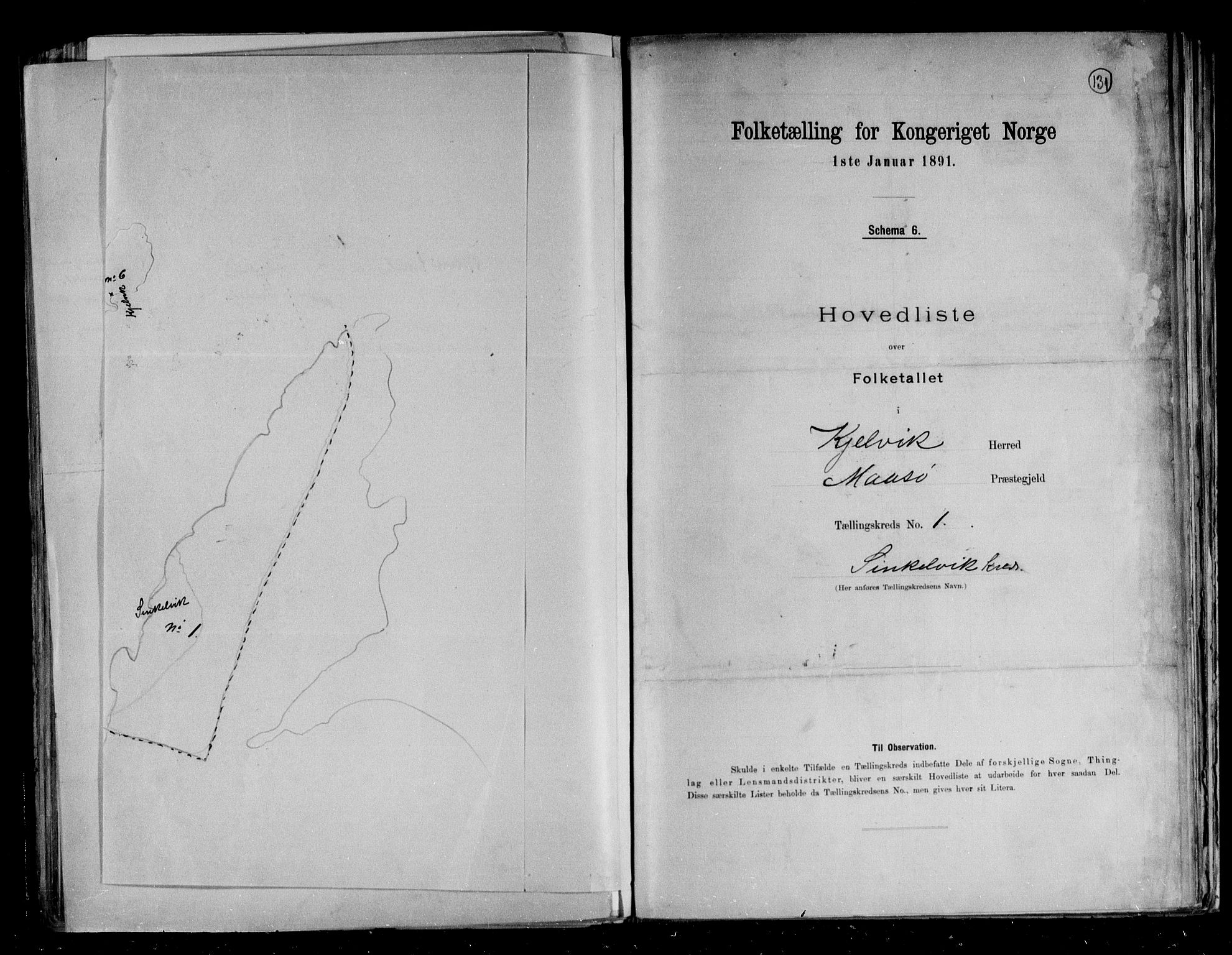 RA, 1891 census for 2019 Kjelvik, 1891, p. 7