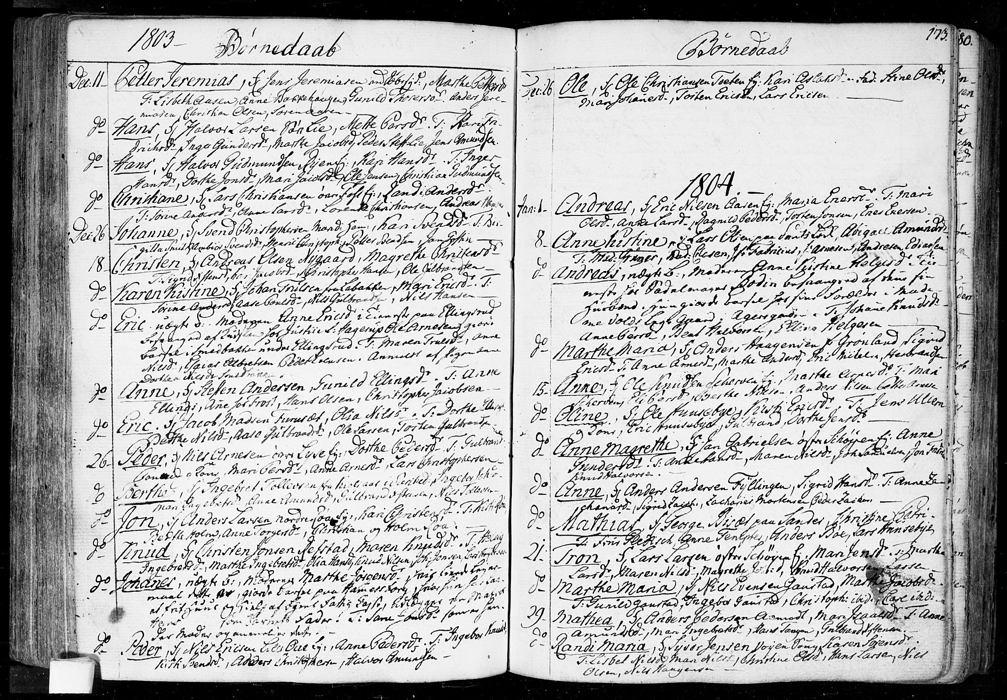Aker prestekontor kirkebøker, SAO/A-10861/F/L0010: Parish register (official) no. 10, 1786-1809, p. 173