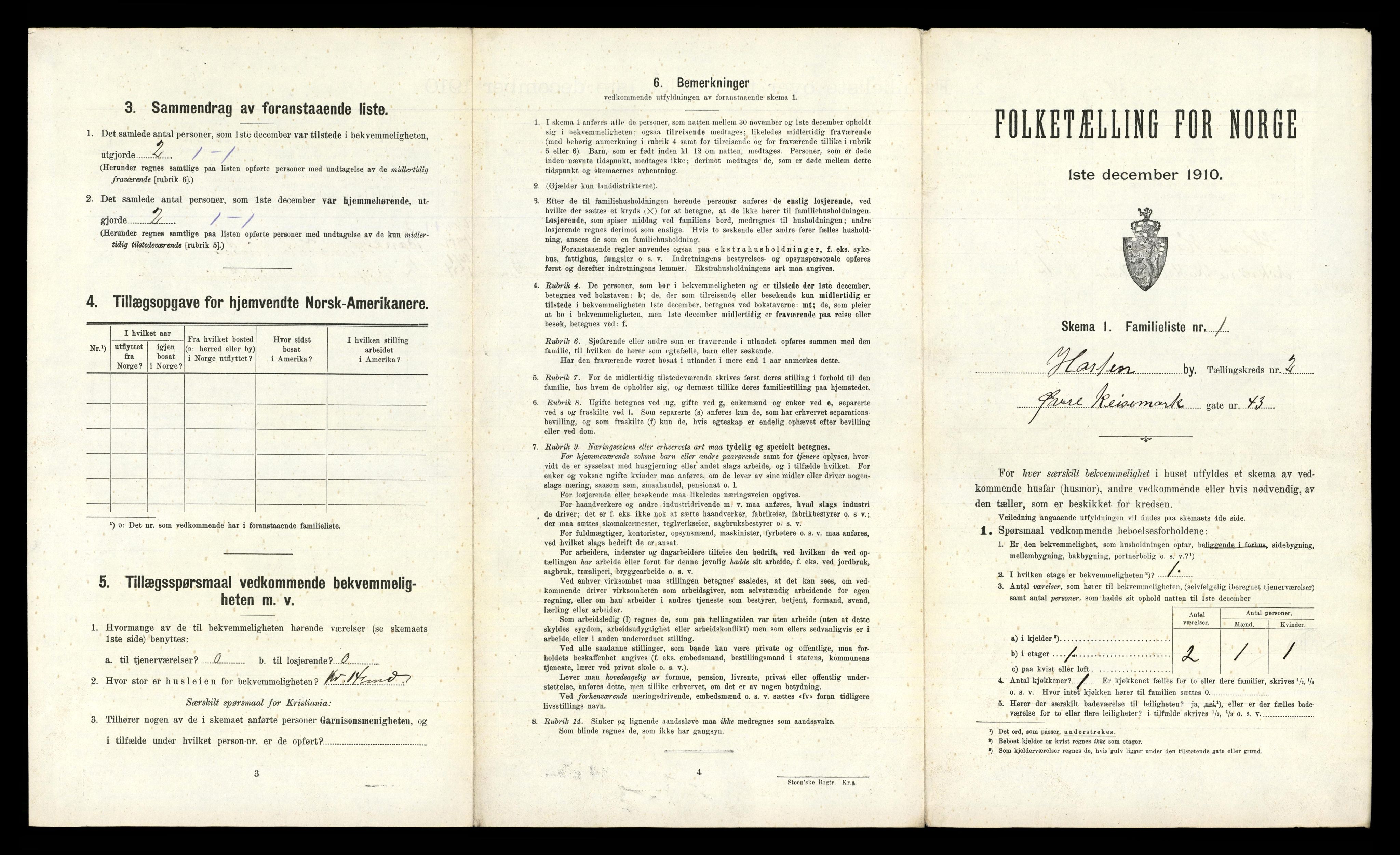 RA, 1910 census for Horten, 1910, p. 2762