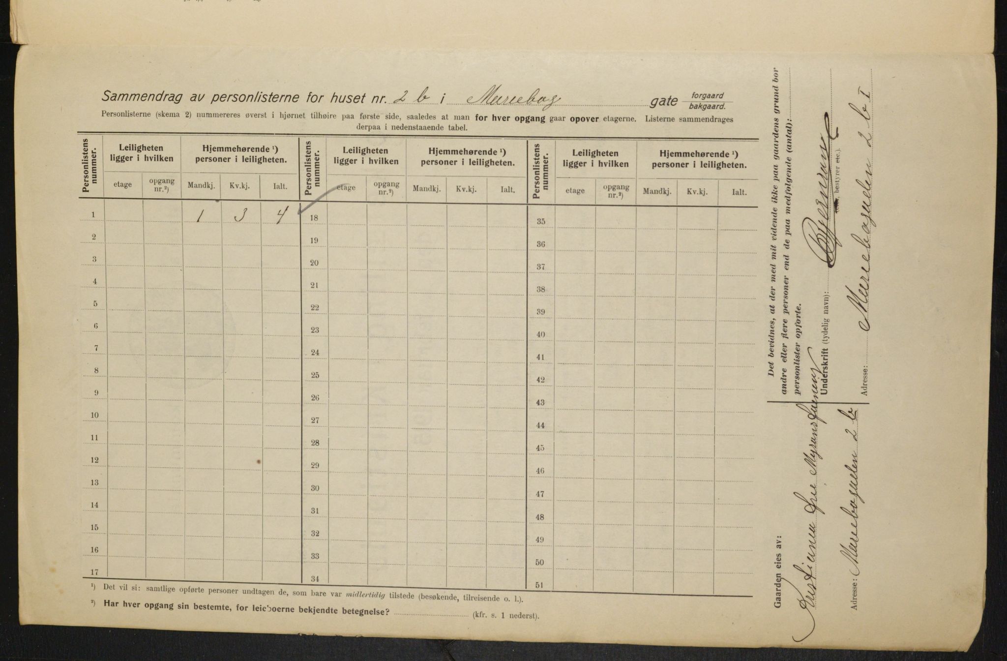 OBA, Municipal Census 1915 for Kristiania, 1915, p. 59789