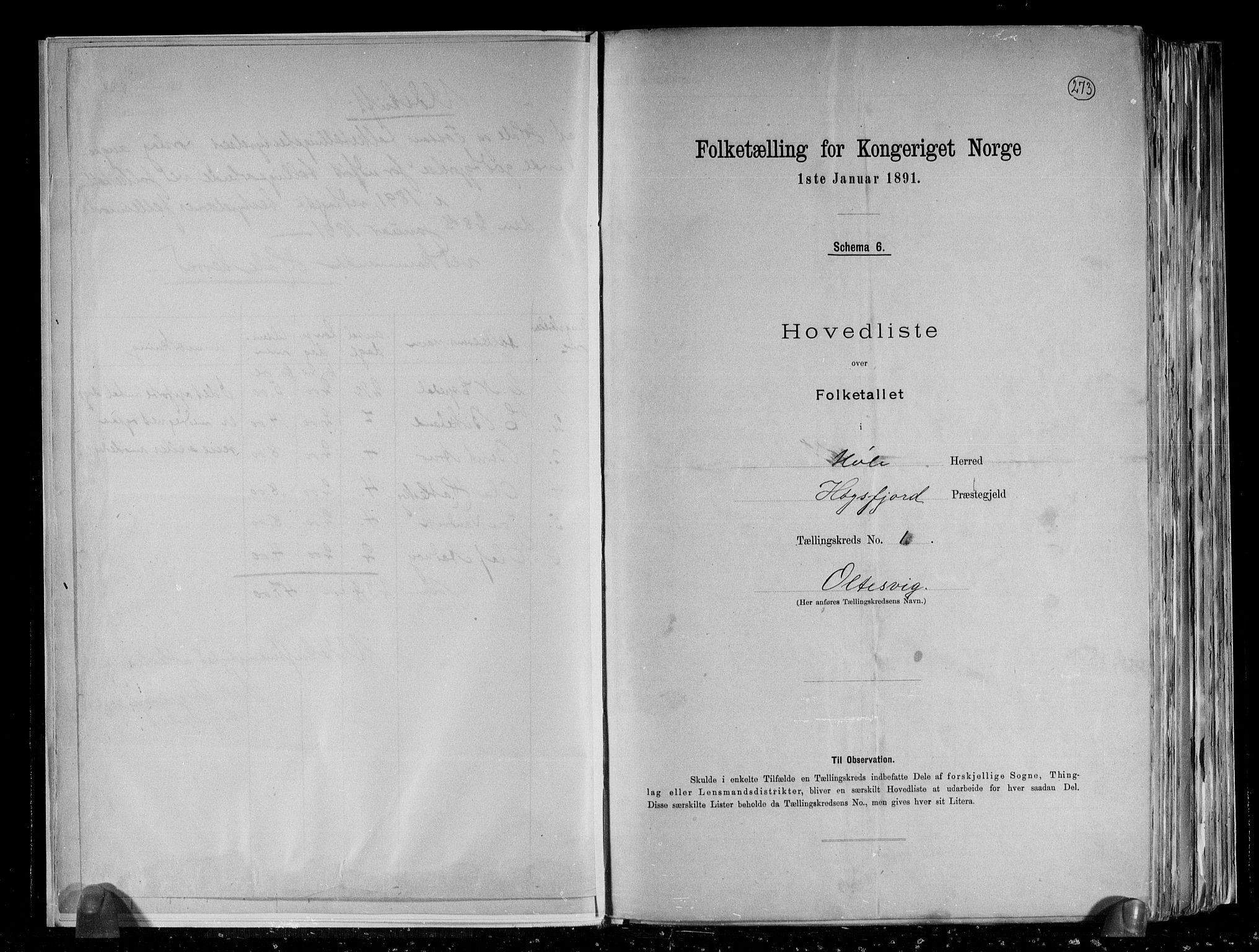 RA, 1891 census for 1128 Høle, 1891, p. 5