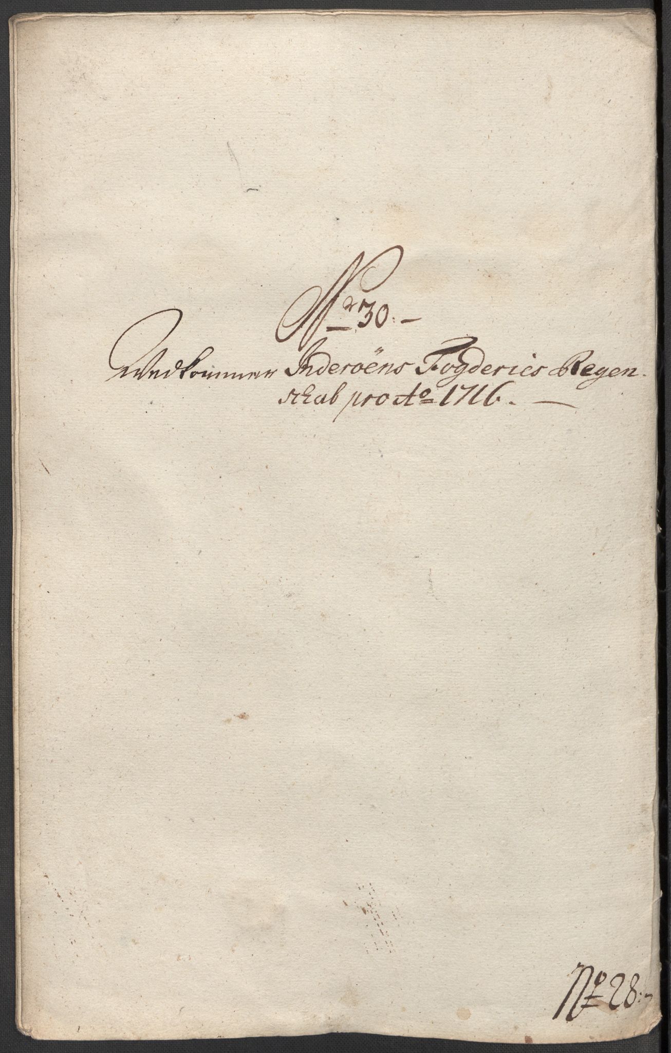 Rentekammeret inntil 1814, Reviderte regnskaper, Fogderegnskap, RA/EA-4092/R63/L4324: Fogderegnskap Inderøy, 1716, p. 265