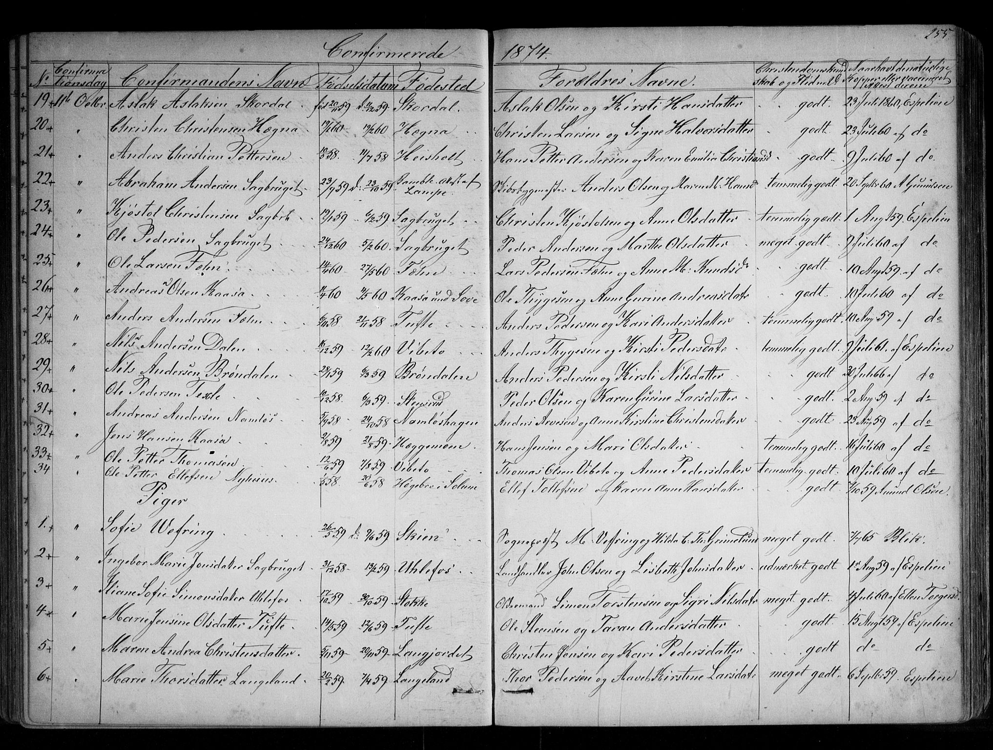 Holla kirkebøker, AV/SAKO-A-272/G/Ga/L0004: Parish register (copy) no. I 4, 1867-1890, p. 255