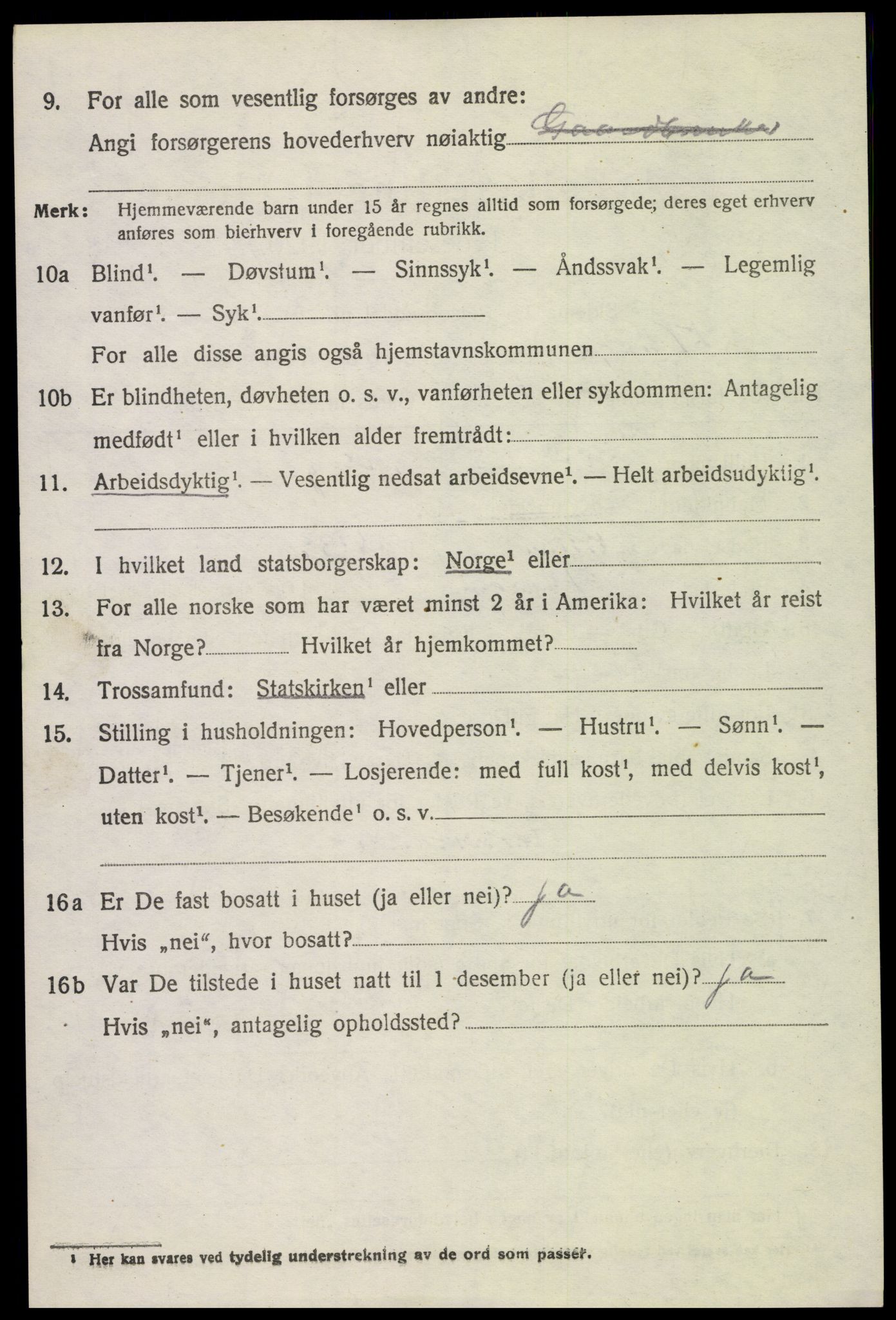 SAH, 1920 census for Stange, 1920, p. 5232