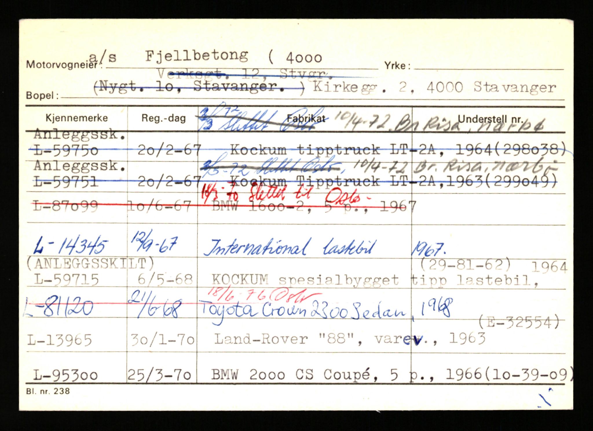 Stavanger trafikkstasjon, AV/SAST-A-101942/0/H/L0009: Fjælberg - Fuglerud, 1930-1971, p. 11