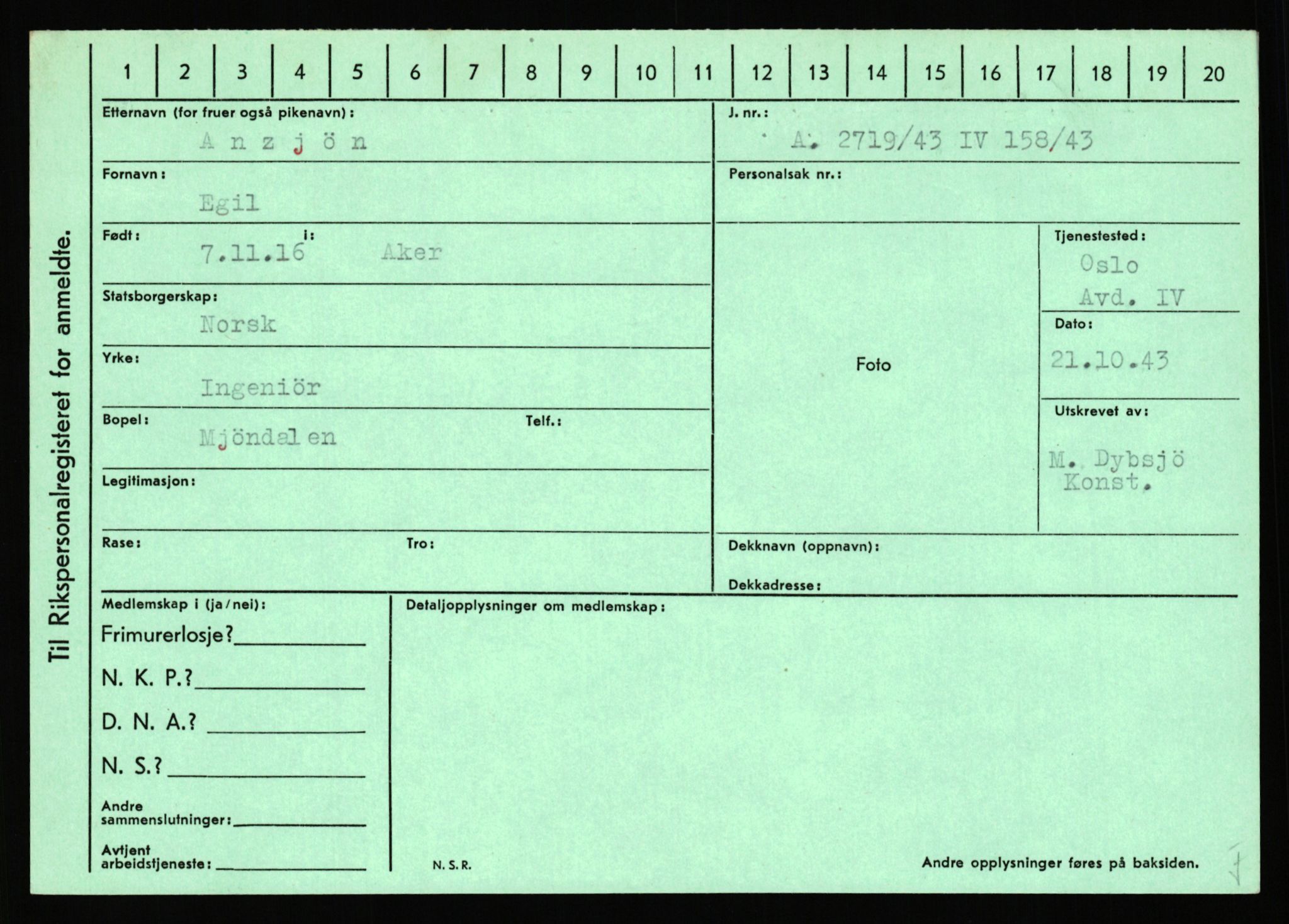 Statspolitiet - Hovedkontoret / Osloavdelingen, AV/RA-S-1329/C/Ca/L0001: Aabakken - Armann, 1943-1945, p. 4734