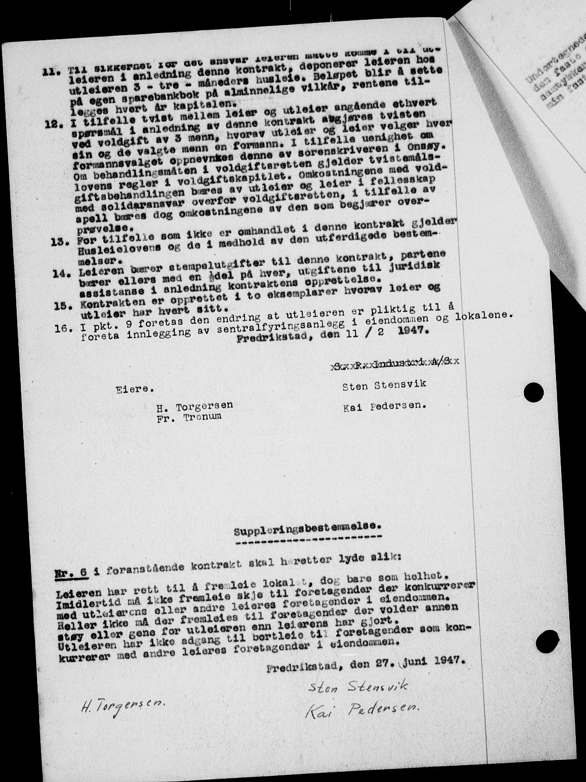 Onsøy sorenskriveri, SAO/A-10474/G/Ga/Gab/L0021: Mortgage book no. II A-21, 1947-1947, Diary no: : 2268/1947