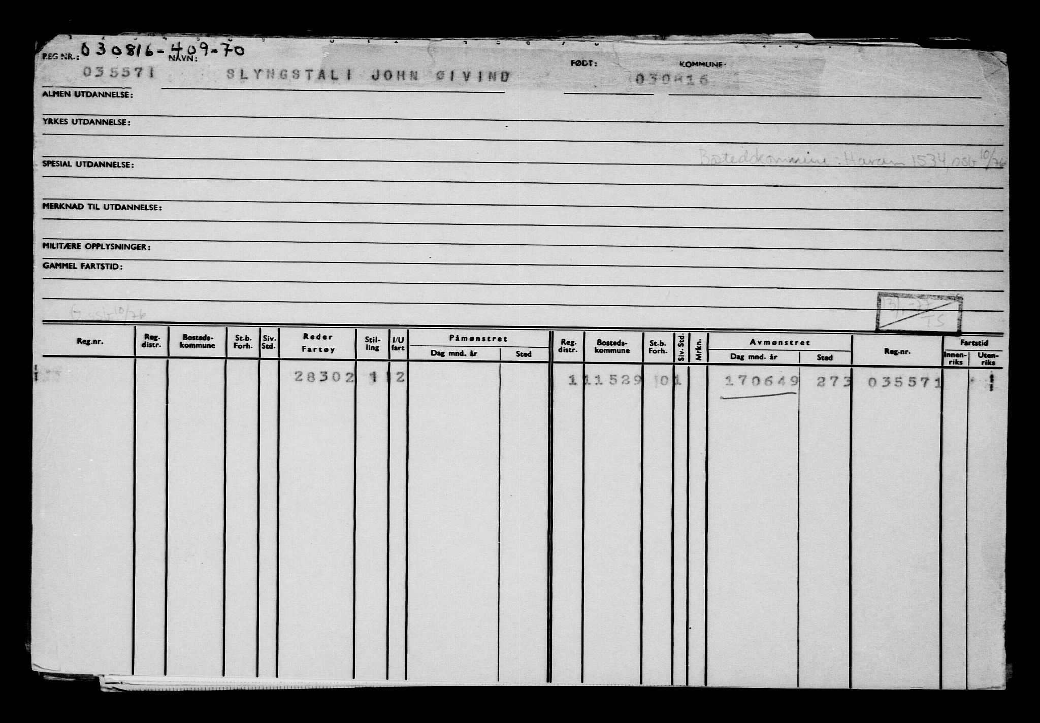 Direktoratet for sjømenn, AV/RA-S-3545/G/Gb/L0141: Hovedkort, 1916, p. 385