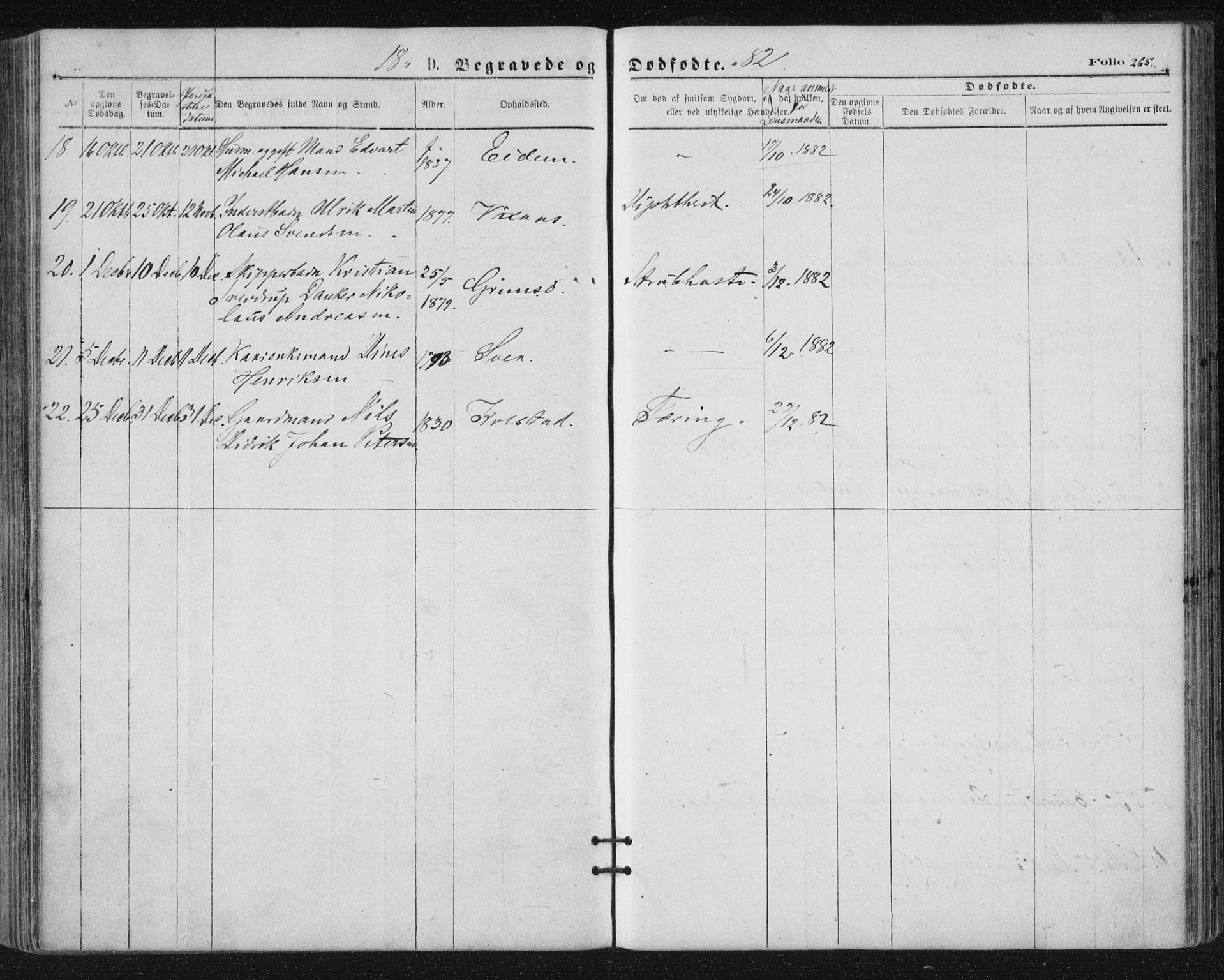 Ministerialprotokoller, klokkerbøker og fødselsregistre - Nordland, SAT/A-1459/816/L0241: Parish register (official) no. 816A07, 1870-1885, p. 265