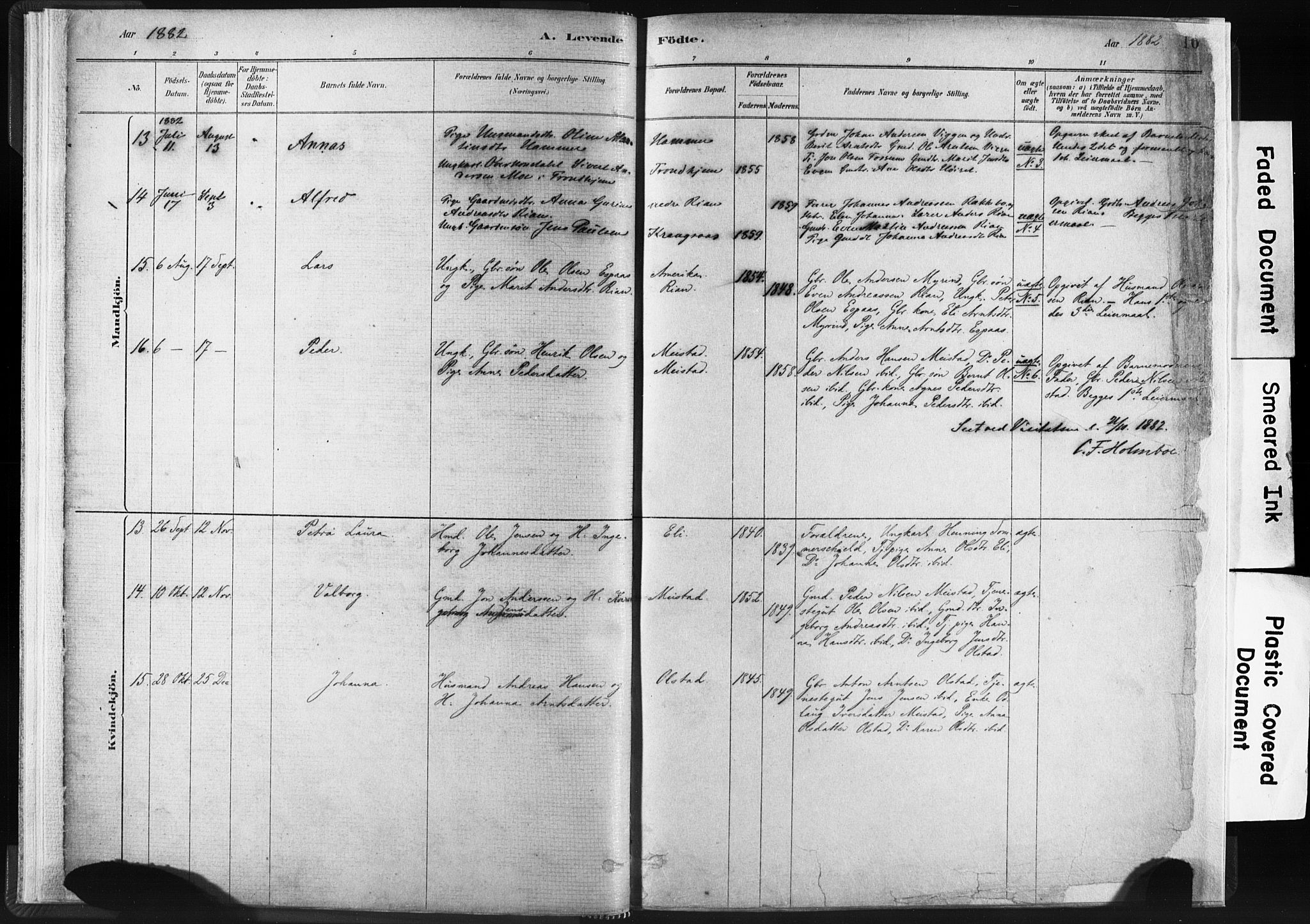 Ministerialprotokoller, klokkerbøker og fødselsregistre - Sør-Trøndelag, AV/SAT-A-1456/665/L0773: Parish register (official) no. 665A08, 1879-1905, p. 16