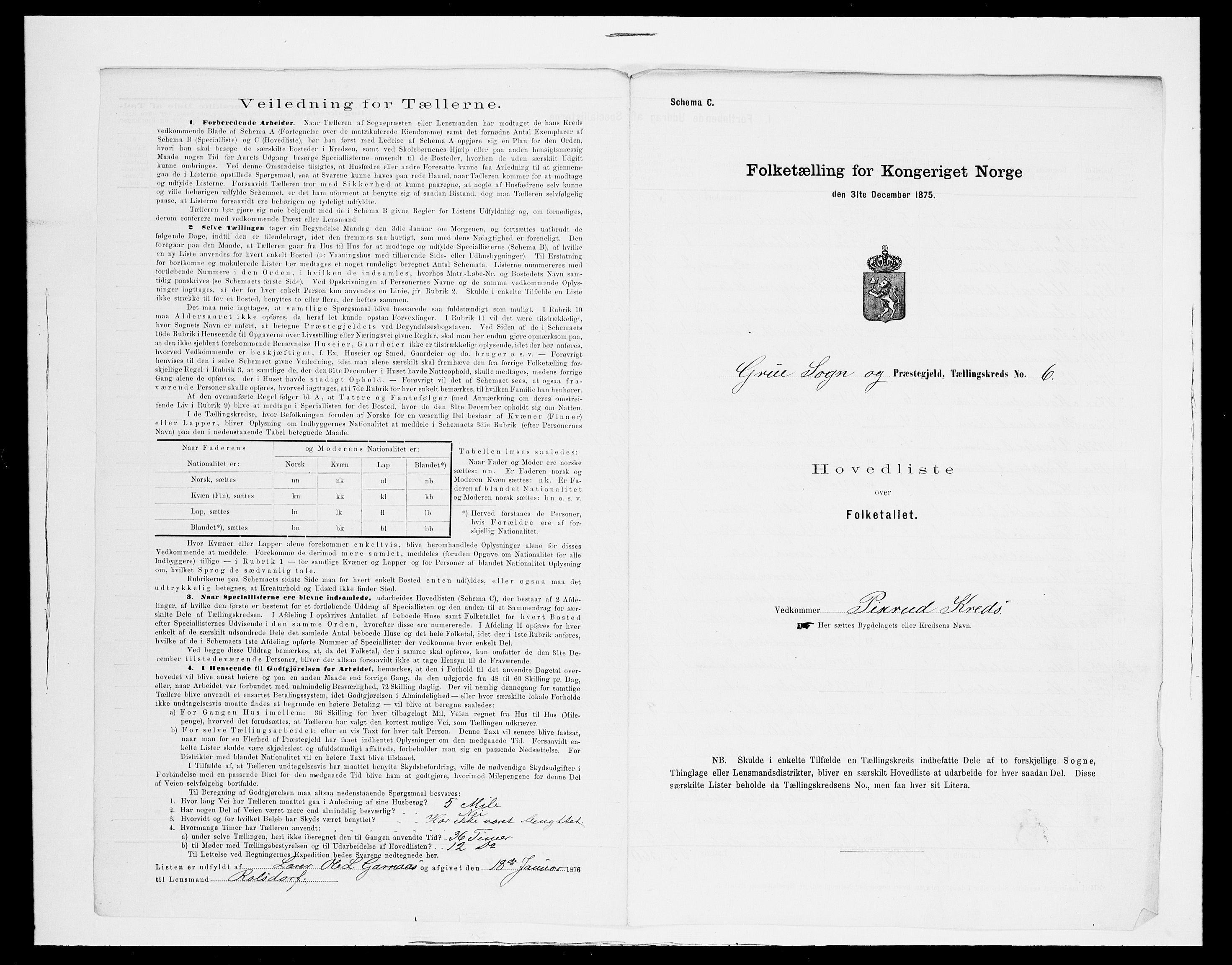 SAH, 1875 census for 0423P Grue, 1875, p. 41