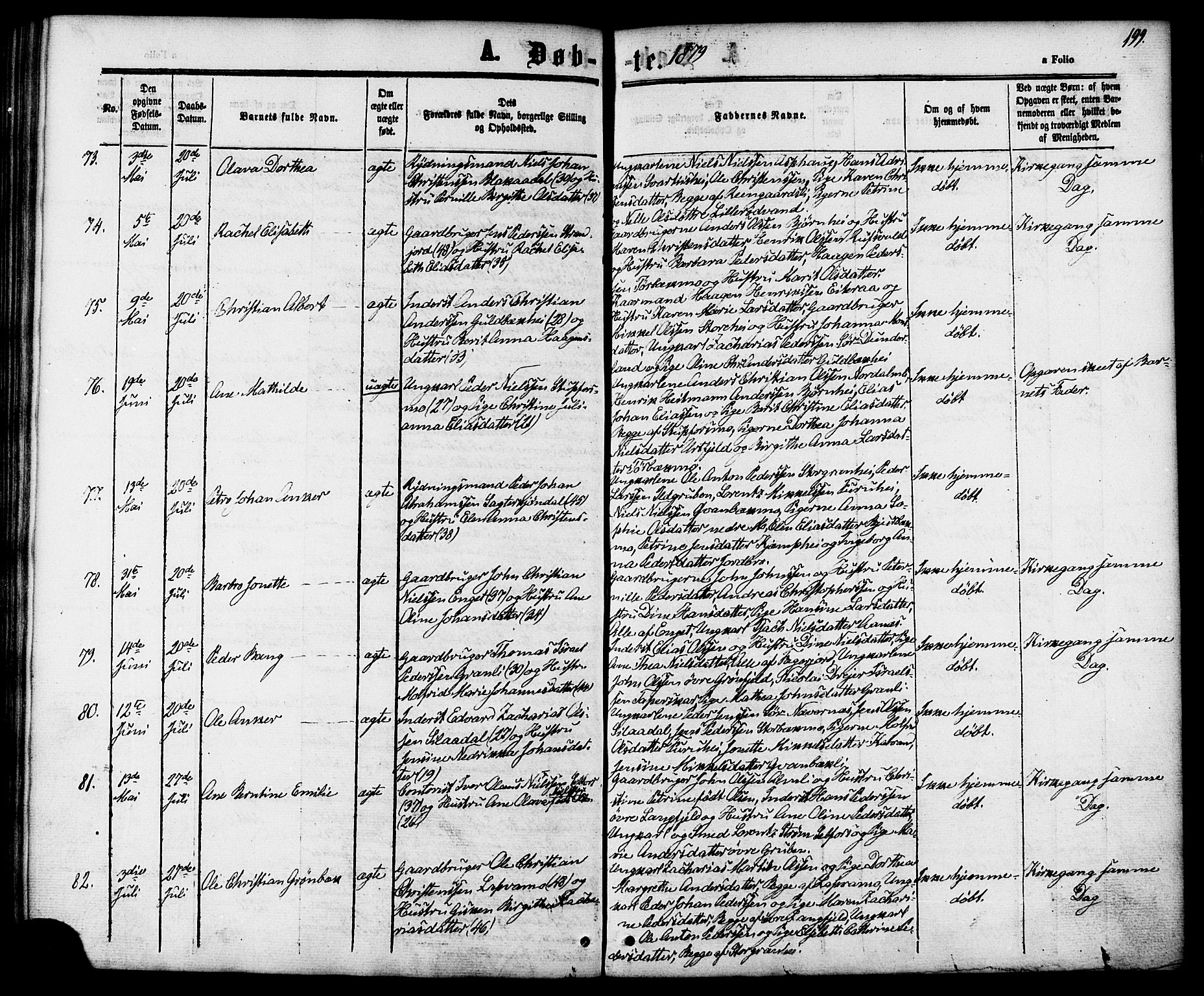 Ministerialprotokoller, klokkerbøker og fødselsregistre - Nordland, SAT/A-1459/827/L0393: Parish register (official) no. 827A05, 1863-1883, p. 199