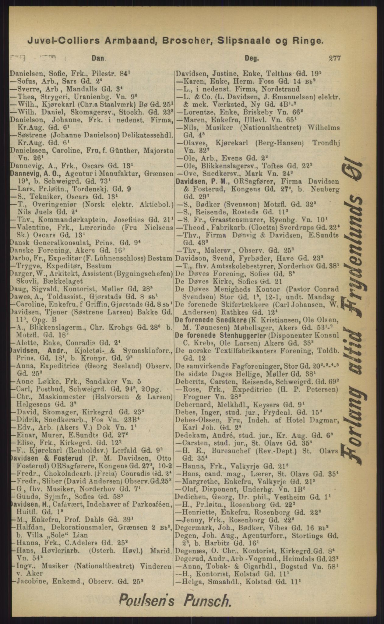 Kristiania/Oslo adressebok, PUBL/-, 1903, p. 277