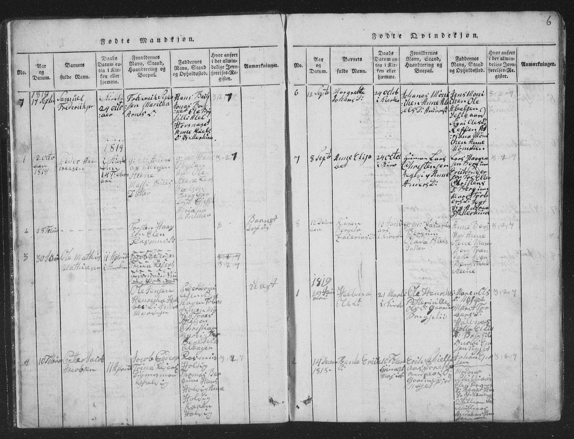 Ministerialprotokoller, klokkerbøker og fødselsregistre - Nord-Trøndelag, AV/SAT-A-1458/773/L0613: Parish register (official) no. 773A04, 1815-1845, p. 6