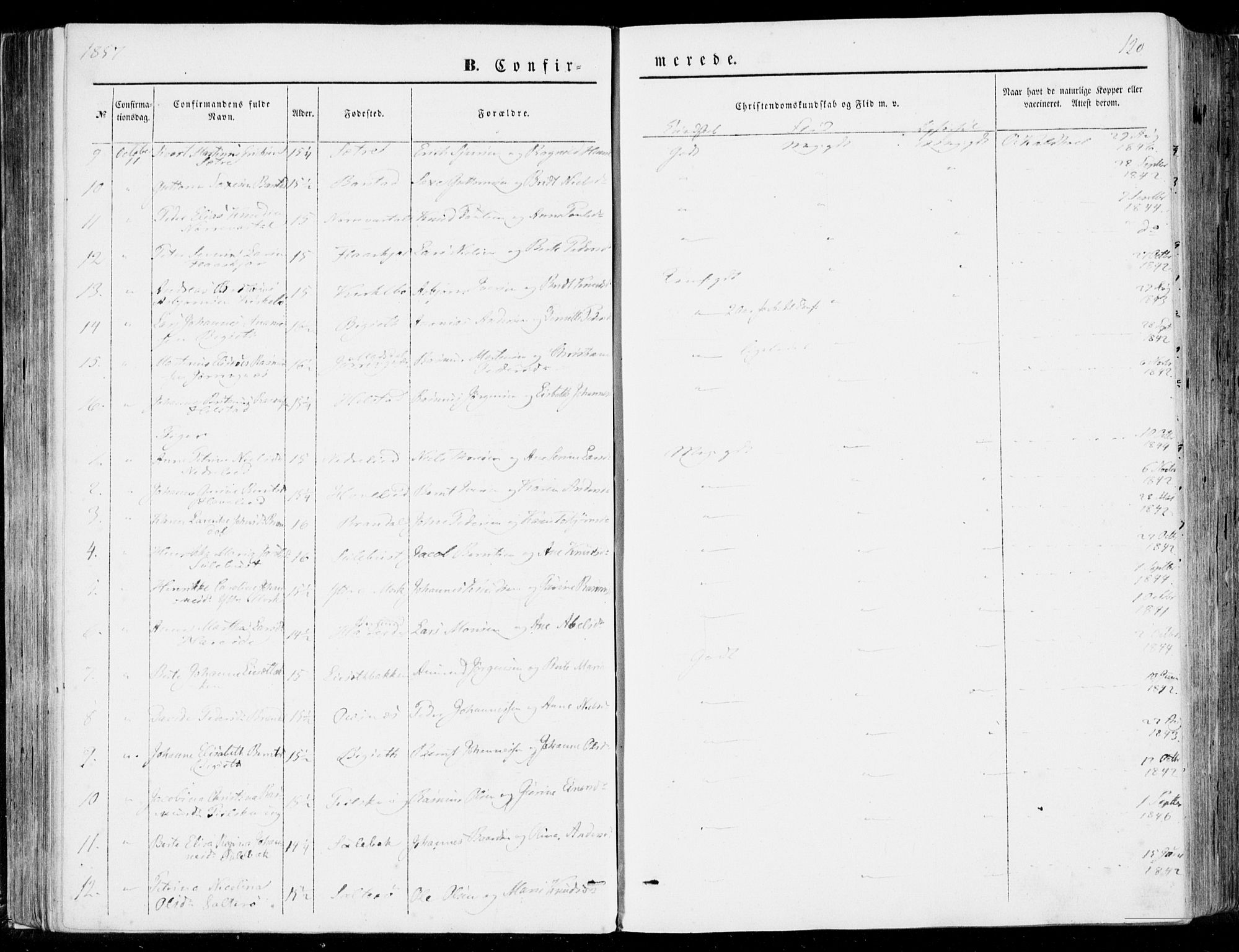 Ministerialprotokoller, klokkerbøker og fødselsregistre - Møre og Romsdal, SAT/A-1454/510/L0121: Parish register (official) no. 510A01, 1848-1877, p. 120