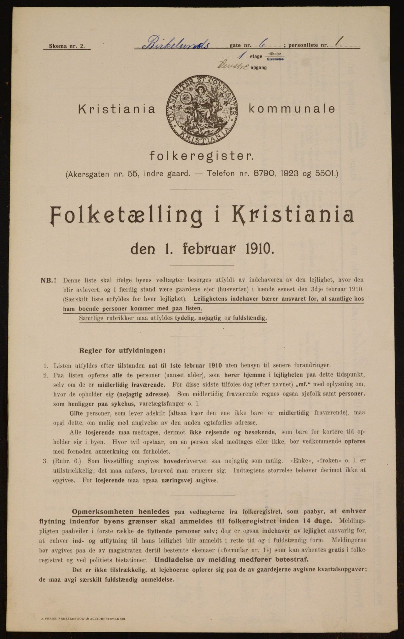 OBA, Municipal Census 1910 for Kristiania, 1910, p. 4981