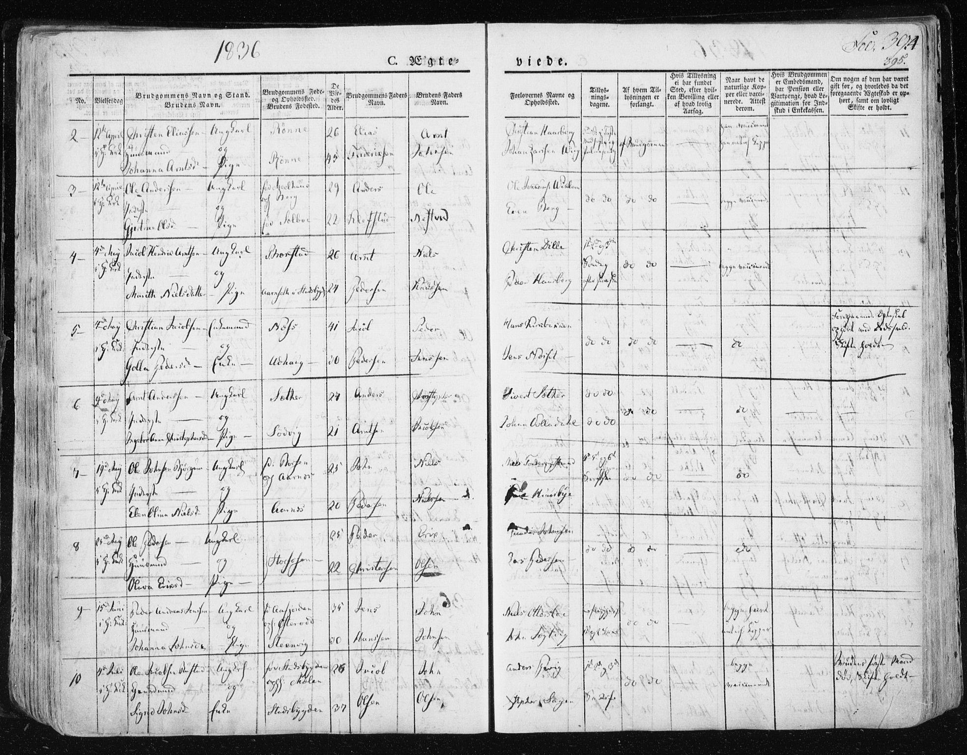 Ministerialprotokoller, klokkerbøker og fødselsregistre - Sør-Trøndelag, AV/SAT-A-1456/659/L0735: Parish register (official) no. 659A05, 1826-1841, p. 394