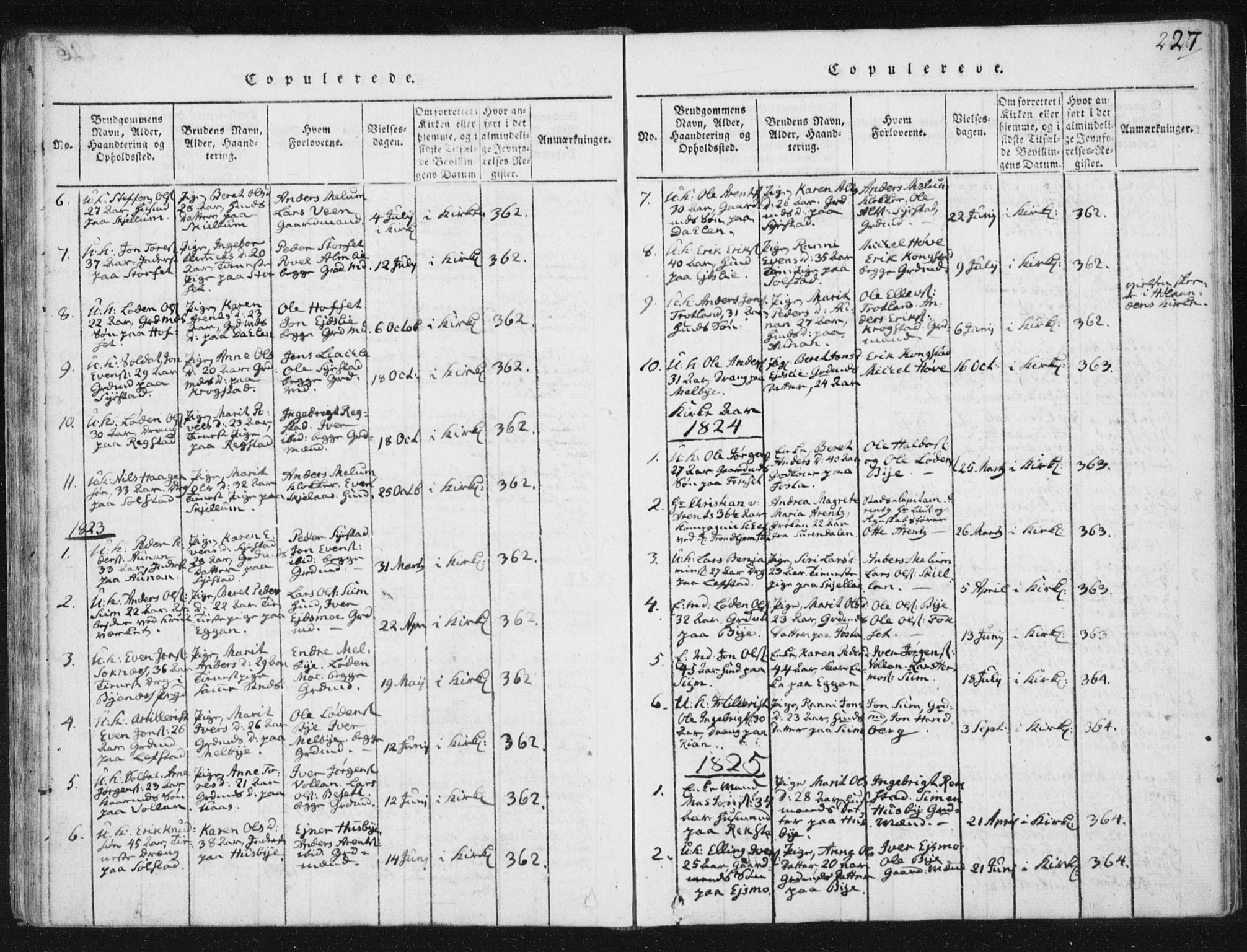Ministerialprotokoller, klokkerbøker og fødselsregistre - Sør-Trøndelag, SAT/A-1456/665/L0770: Parish register (official) no. 665A05, 1817-1829, p. 227
