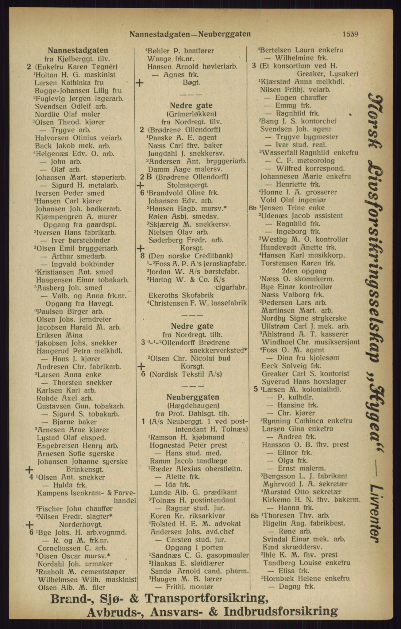 Kristiania/Oslo adressebok, PUBL/-, 1916, p. 1539
