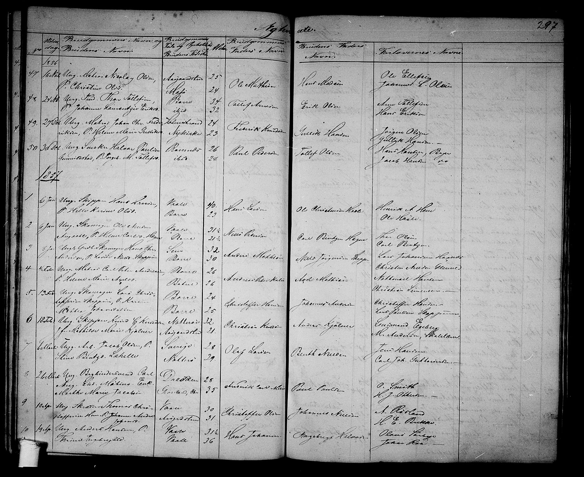 Borre kirkebøker, AV/SAKO-A-338/G/Ga/L0002: Parish register (copy) no. I 2, 1852-1871, p. 297