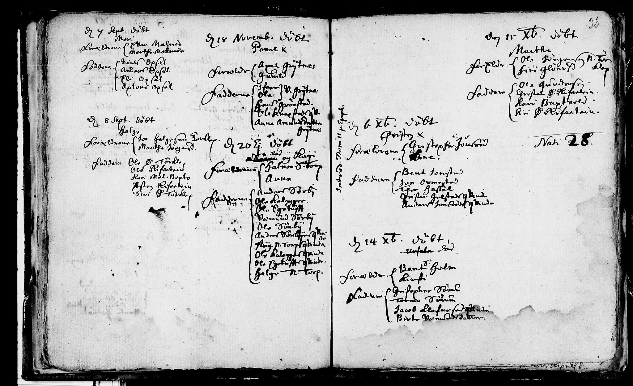 Våle kirkebøker, AV/SAKO-A-334/F/Fa/L0001: Parish register (official) no. I 1, 1693-1704, p. 33