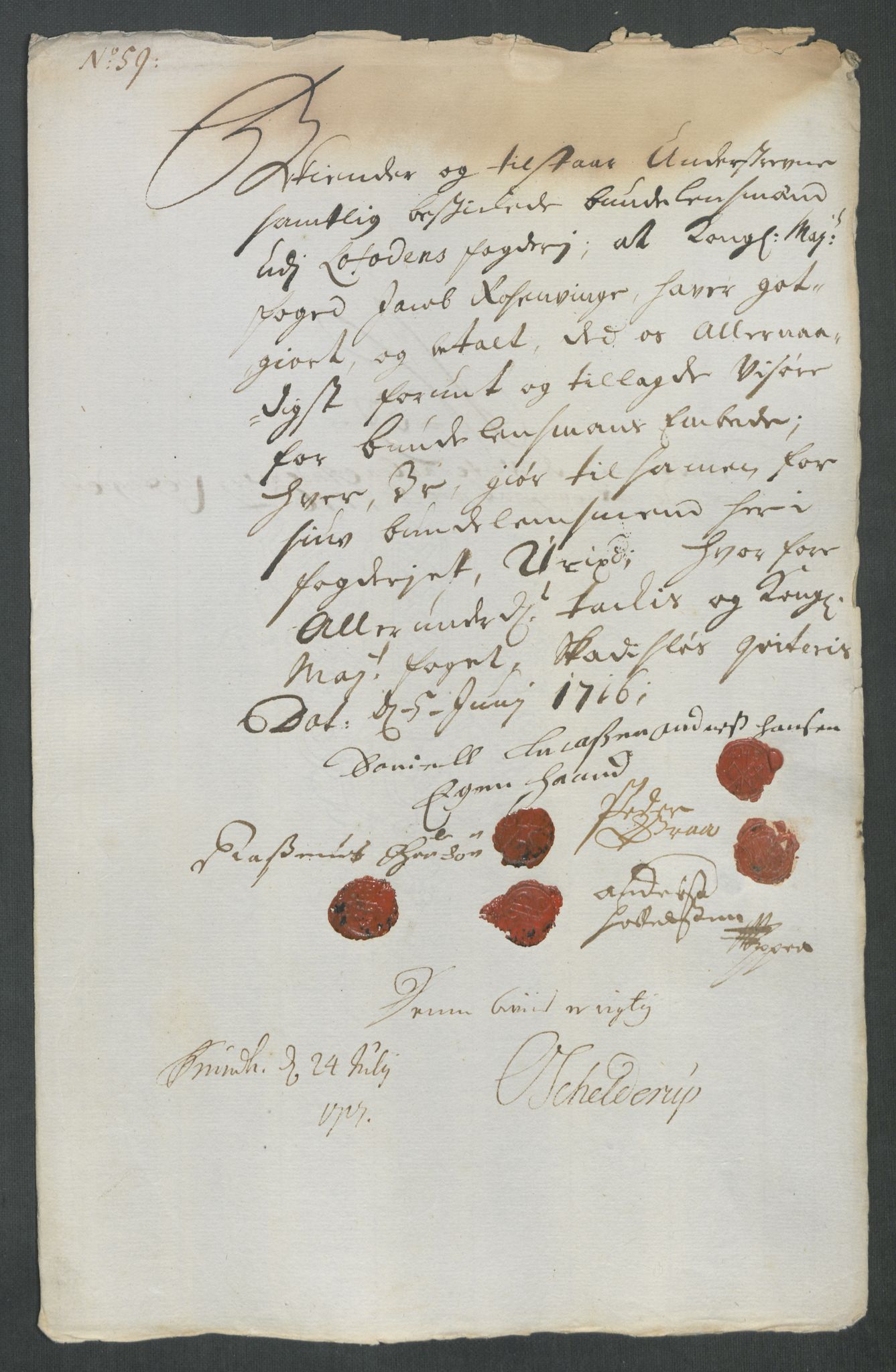 Rentekammeret inntil 1814, Reviderte regnskaper, Fogderegnskap, AV/RA-EA-4092/R67/L4682: Fogderegnskap Vesterålen, Andenes og Lofoten, 1716, p. 283