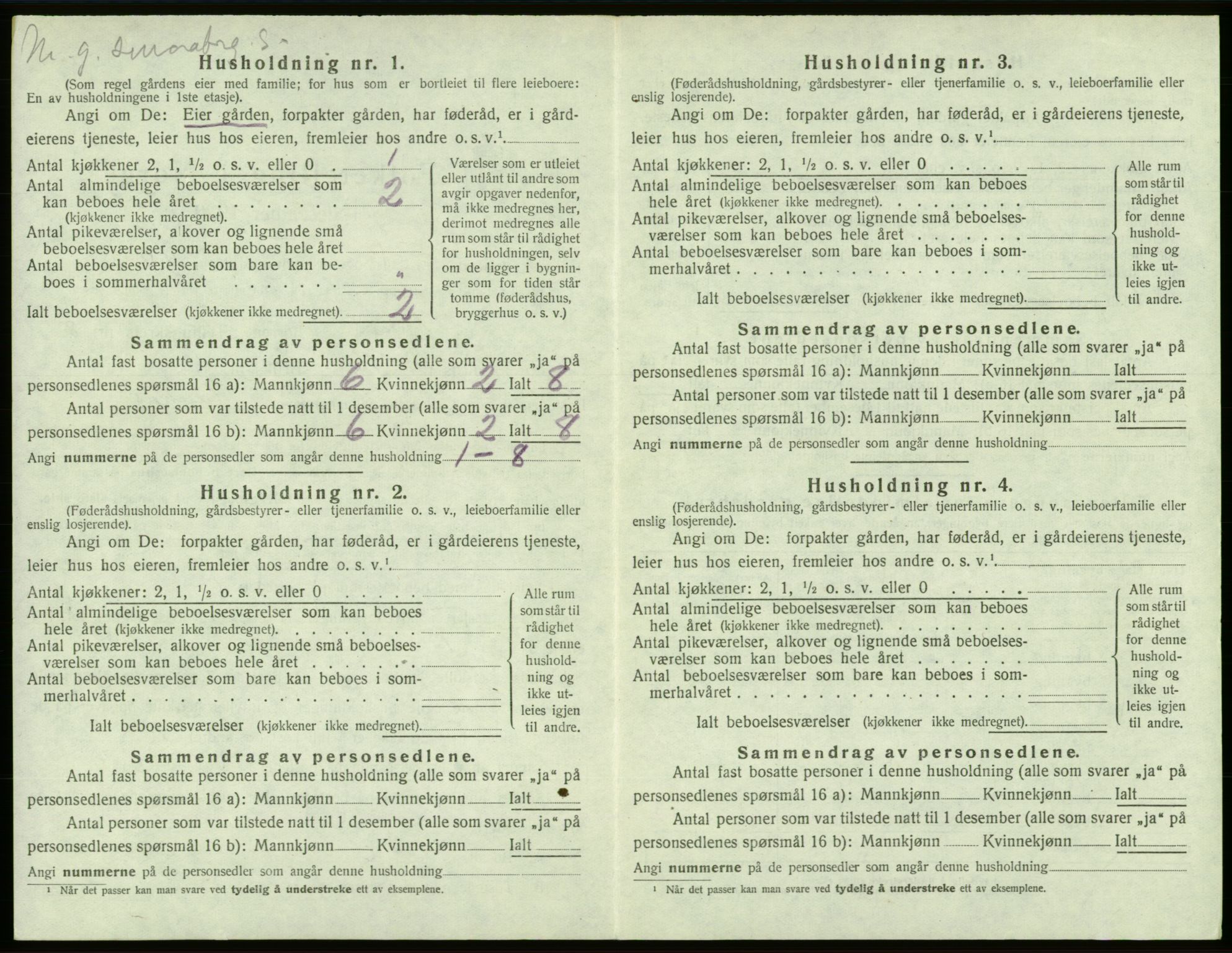 SAB, 1920 census for Sveio, 1920, p. 674