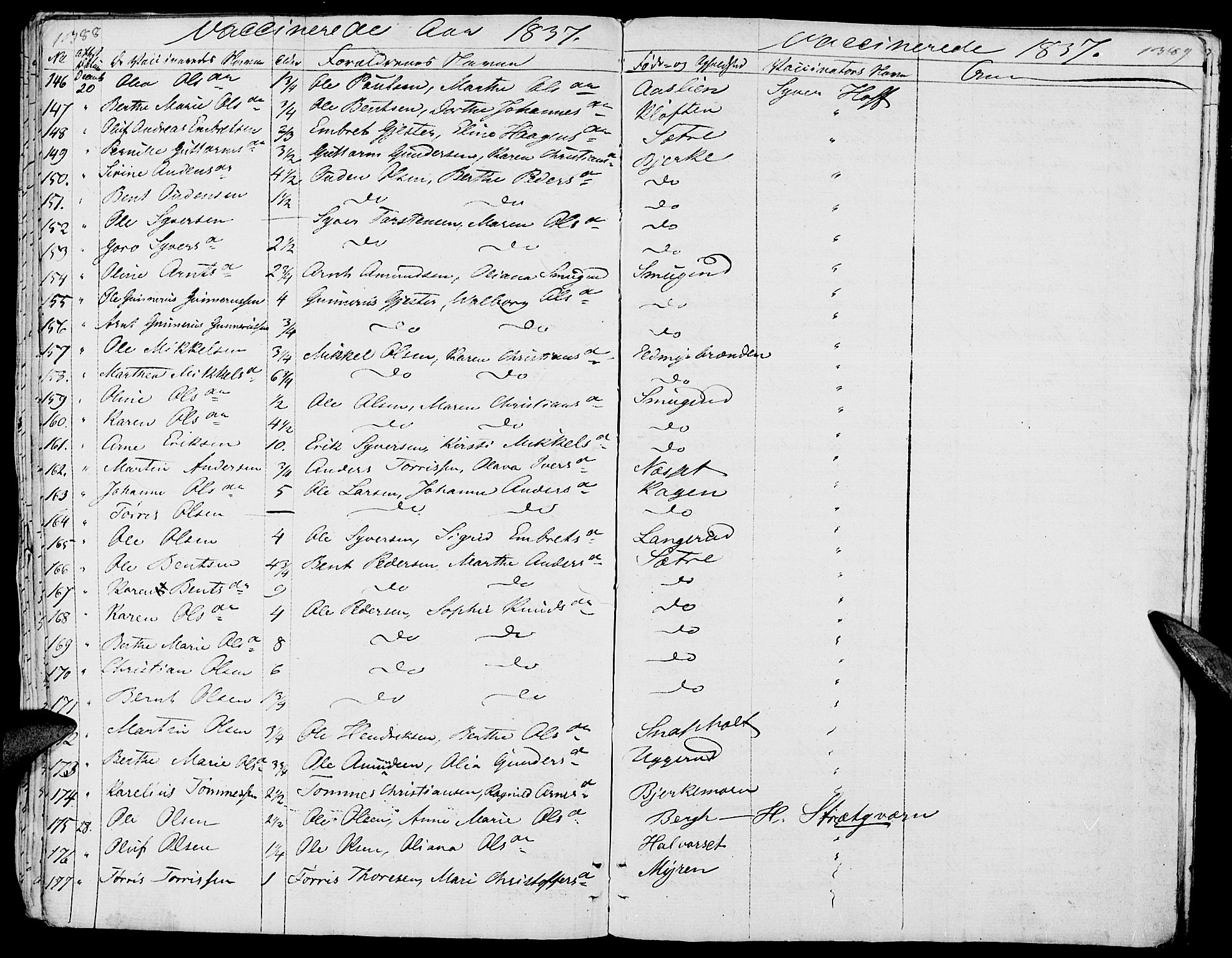 Hof prestekontor, AV/SAH-PREST-038/H/Ha/Haa/L0006: Parish register (official) no. 6, 1822-1841, p. 1388-1389