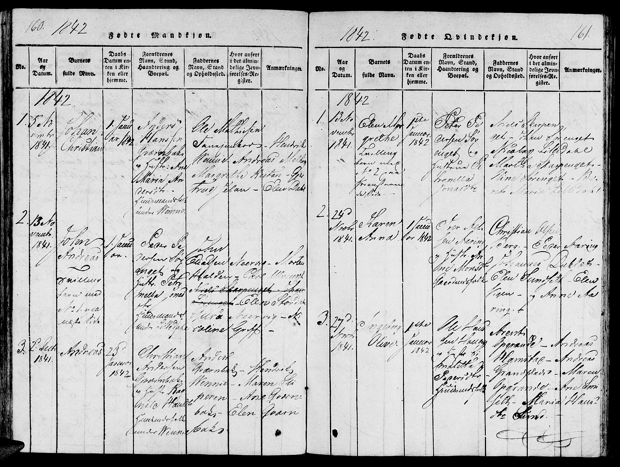 Ministerialprotokoller, klokkerbøker og fødselsregistre - Nord-Trøndelag, SAT/A-1458/733/L0322: Parish register (official) no. 733A01, 1817-1842, p. 160-161