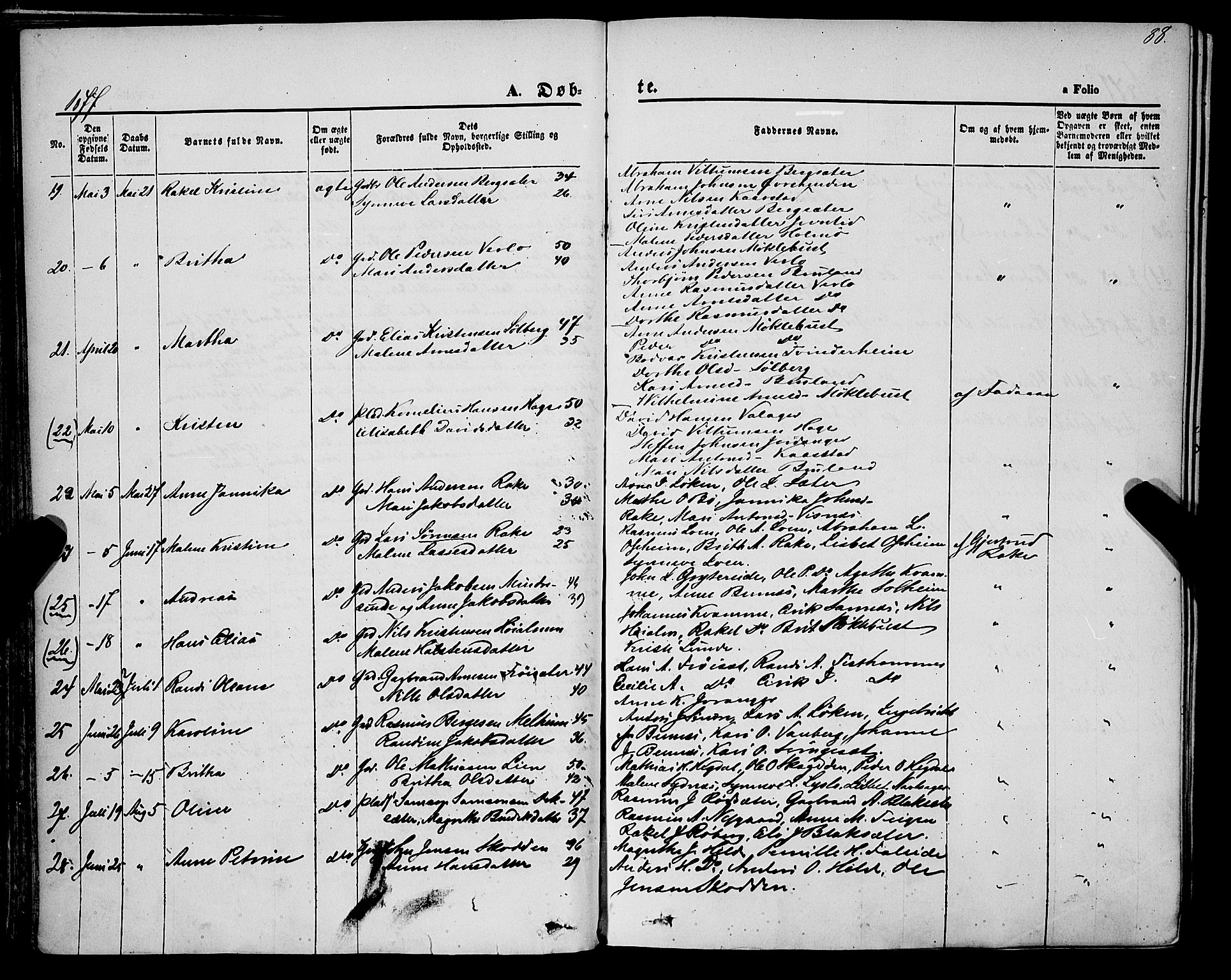 Innvik sokneprestembete, AV/SAB-A-80501: Parish register (official) no. A 6, 1865-1878, p. 88