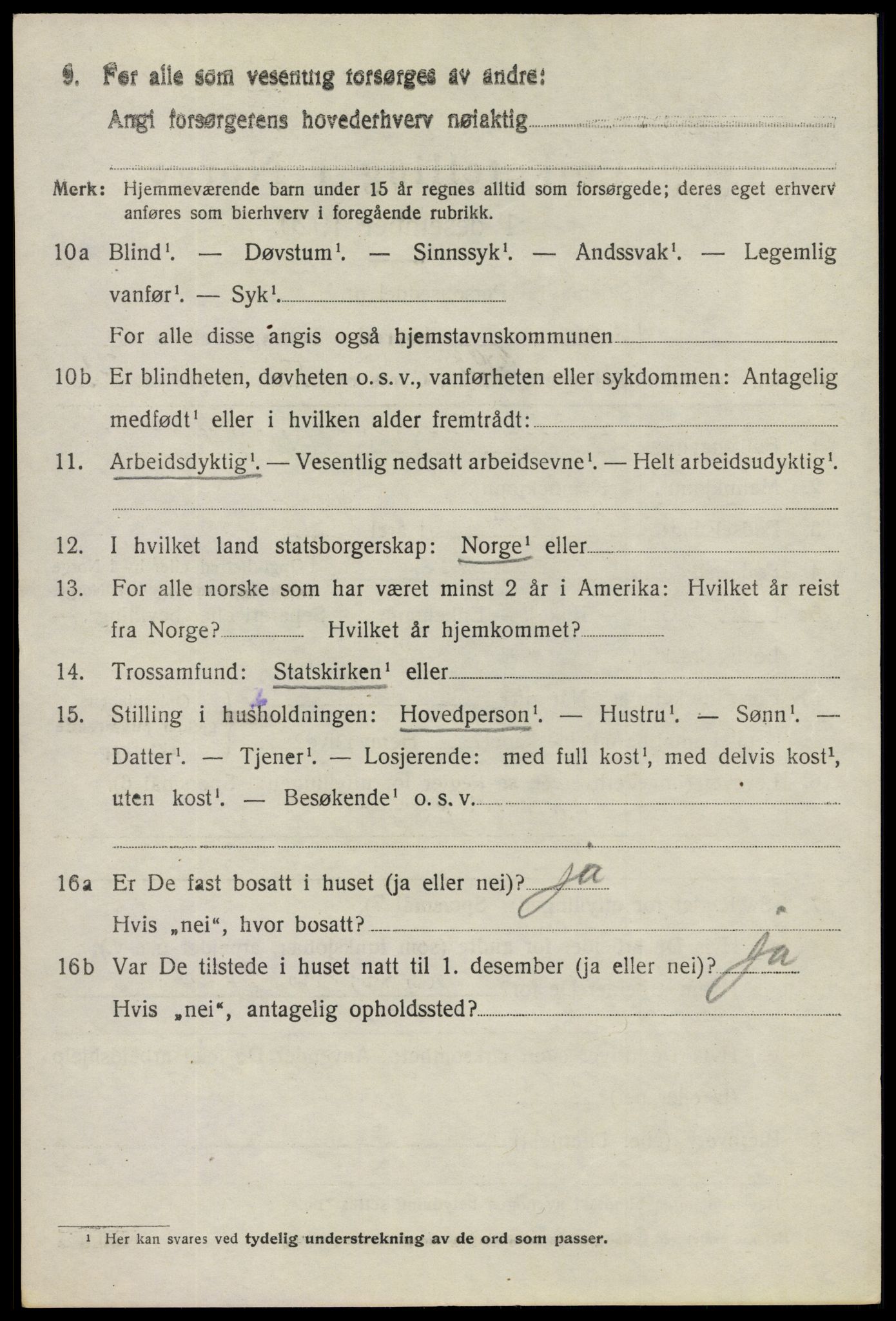 SAO, 1920 census for Mysen, 1920, p. 3250