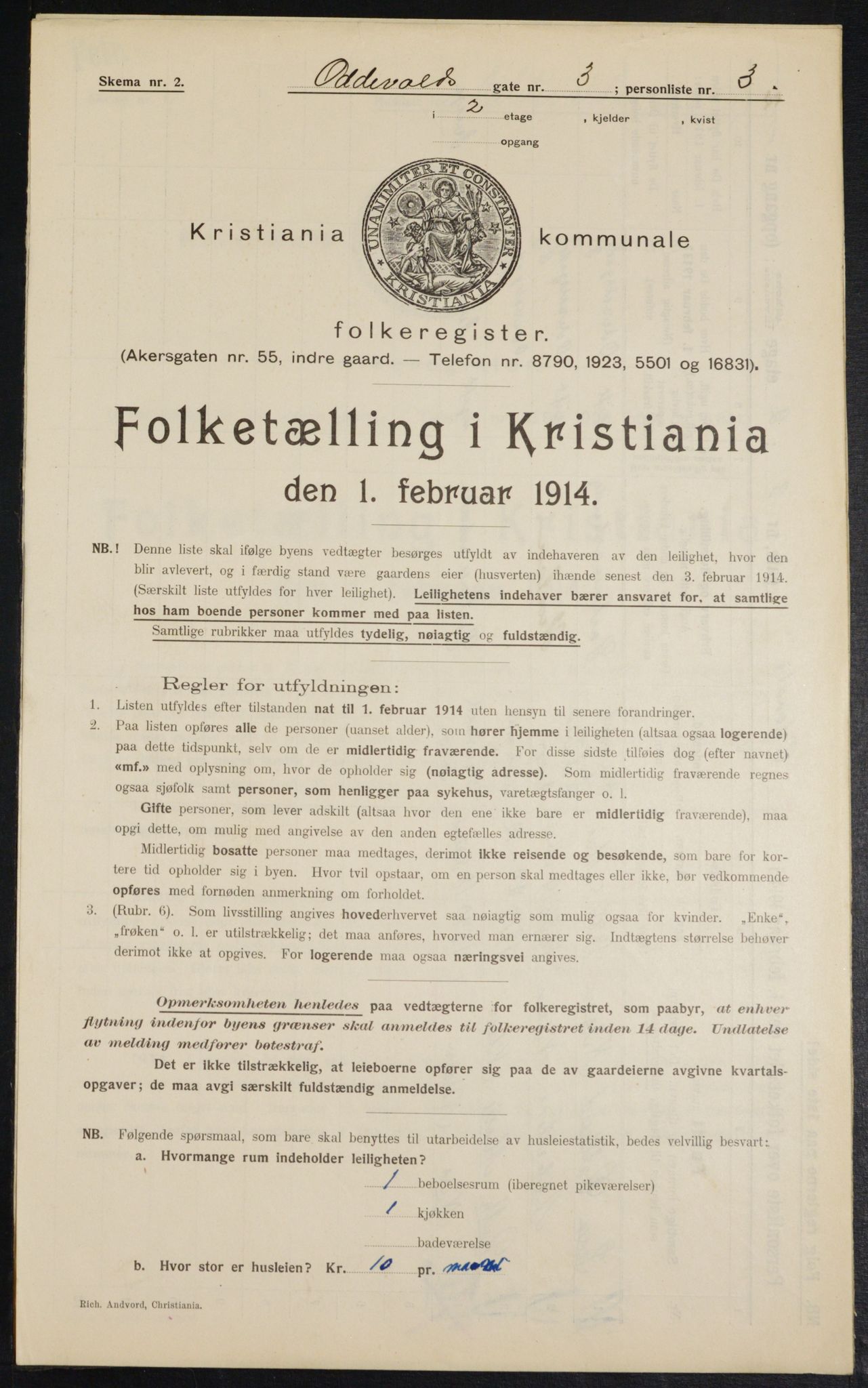 OBA, Municipal Census 1914 for Kristiania, 1914, p. 74479