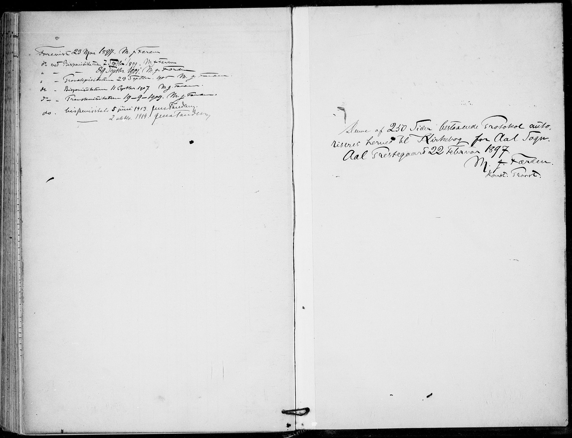 Ål kirkebøker, SAKO/A-249/F/Fa/L0009: Parish register (official) no. I 9, 1897-1915