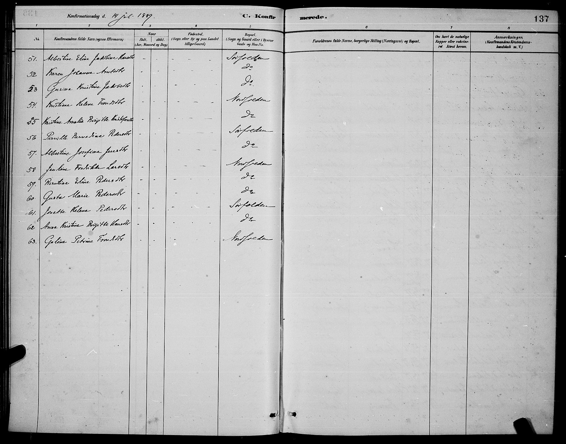 Ministerialprotokoller, klokkerbøker og fødselsregistre - Nordland, AV/SAT-A-1459/853/L0772: Parish register (official) no. 853A11, 1881-1900, p. 137