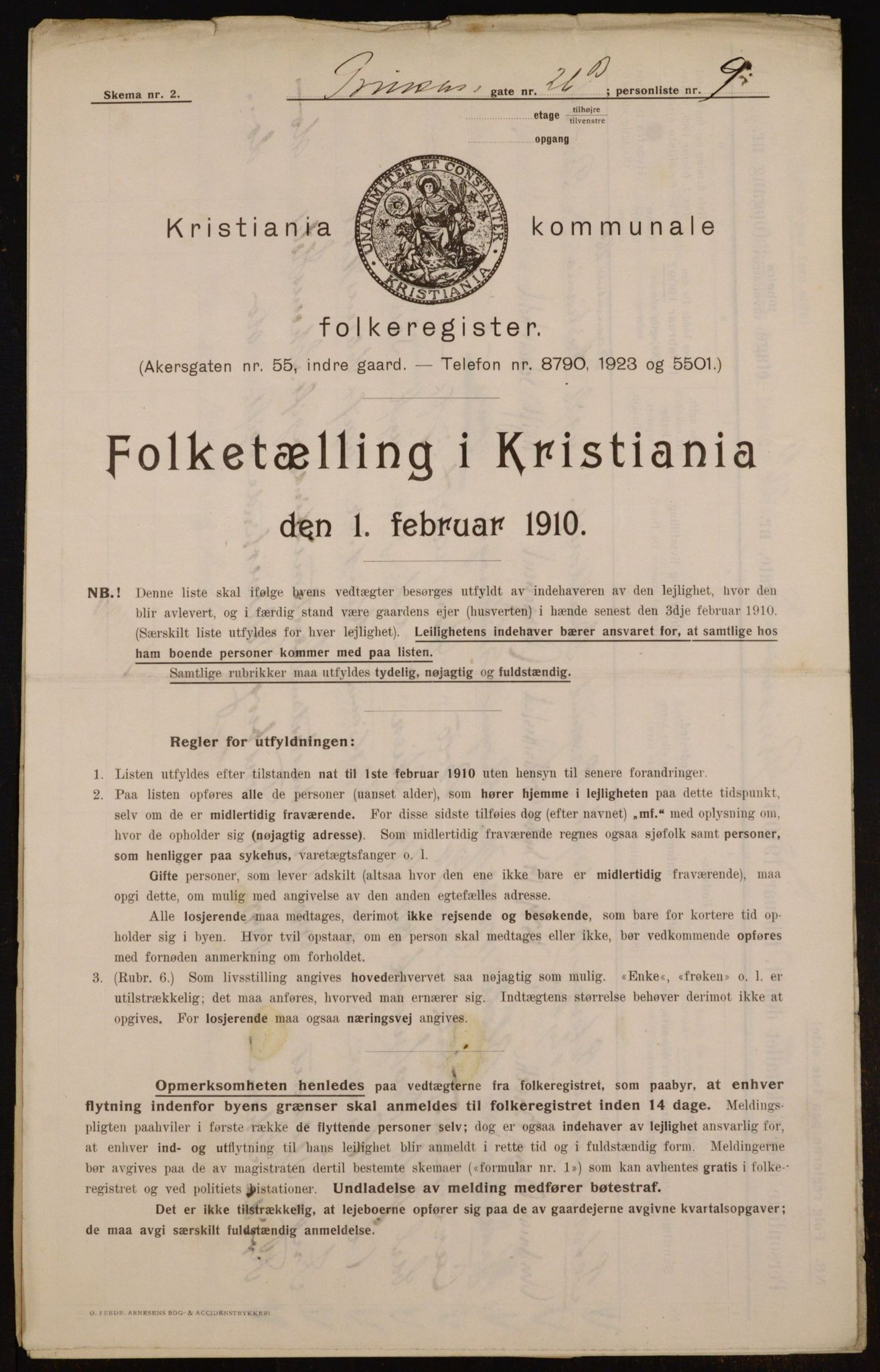 OBA, Municipal Census 1910 for Kristiania, 1910, p. 77841