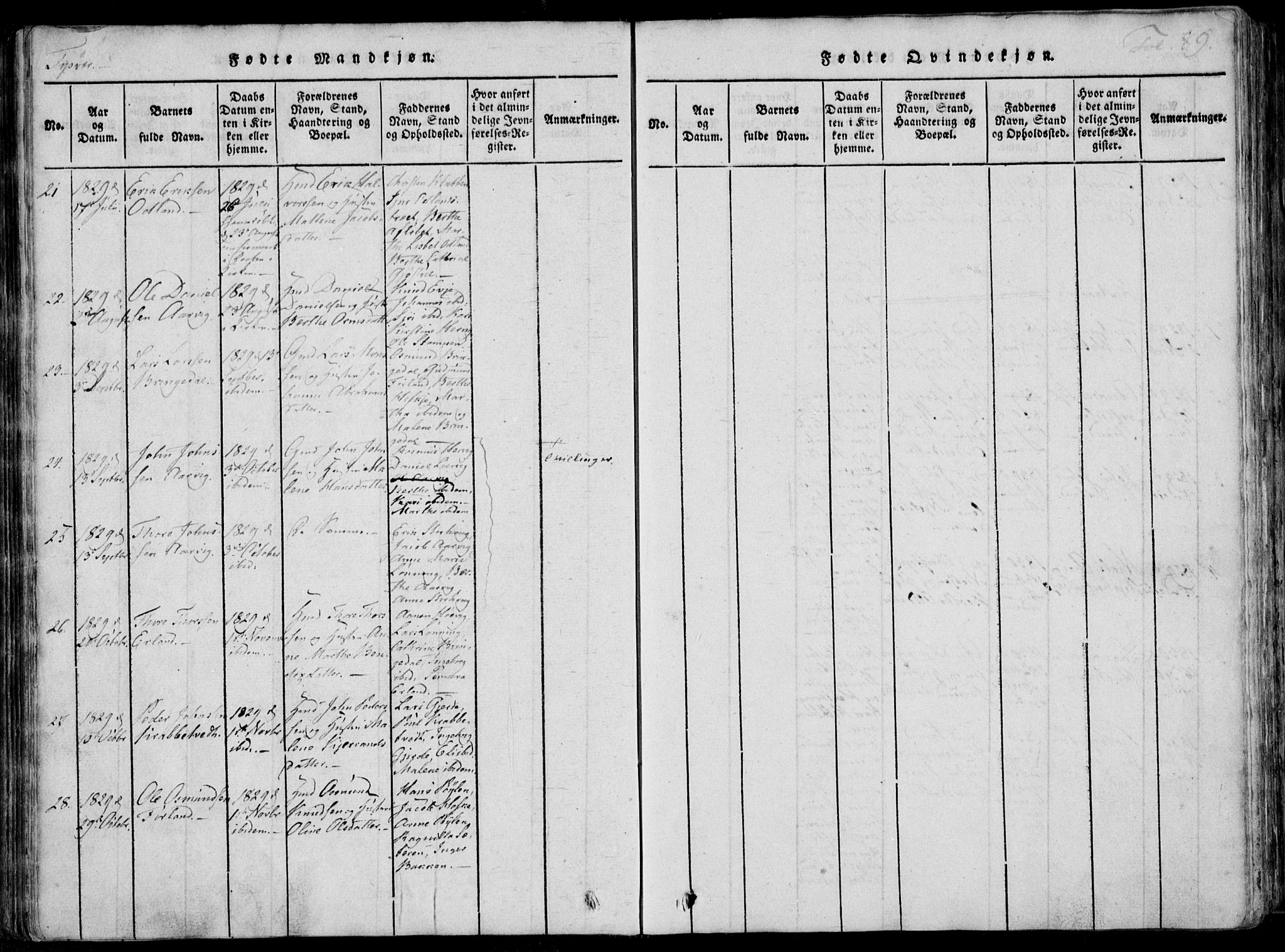Skjold sokneprestkontor, AV/SAST-A-101847/H/Ha/Haa/L0004: Parish register (official) no. A 4 /1, 1815-1830, p. 89
