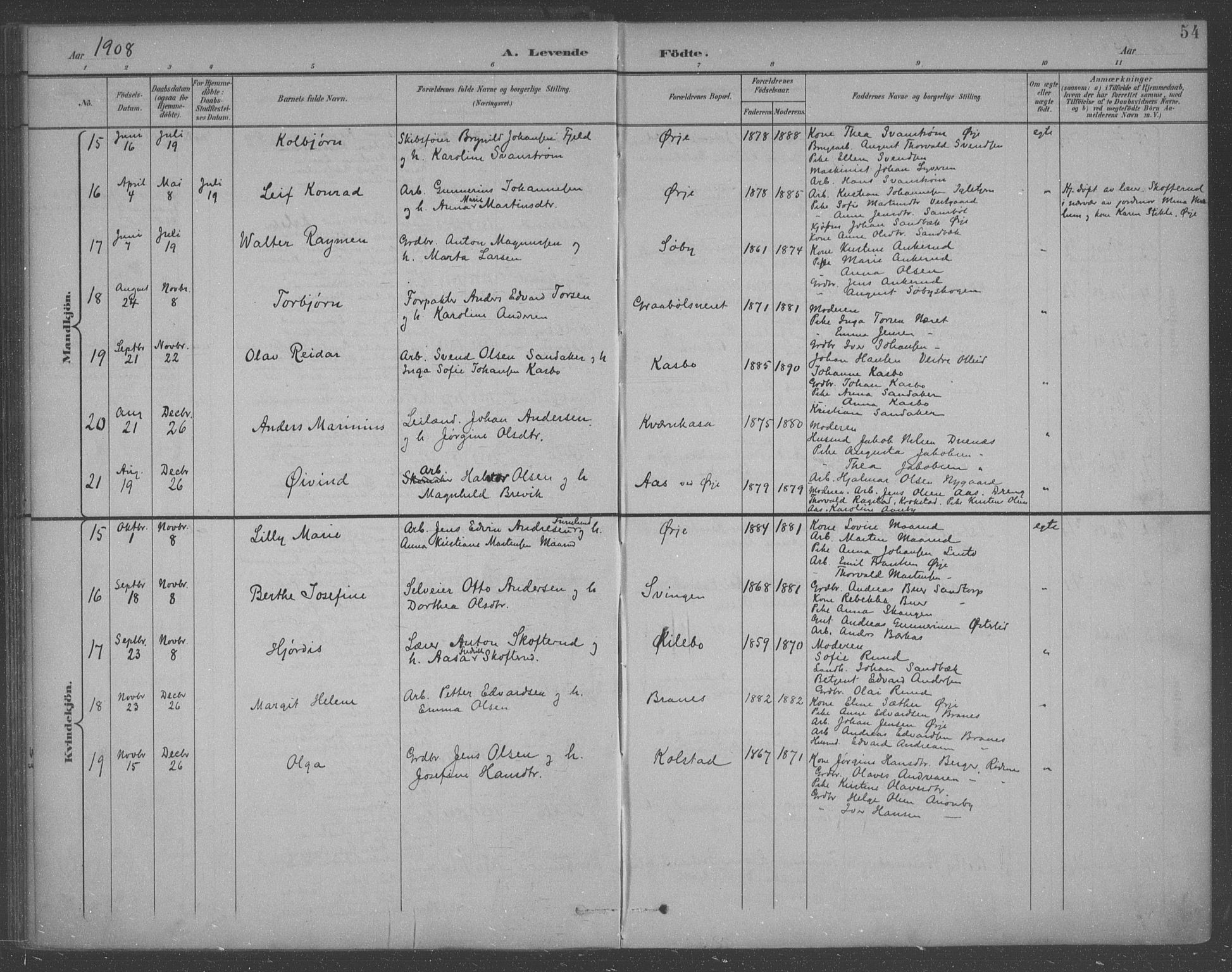 Aremark prestekontor Kirkebøker, AV/SAO-A-10899/F/Fb/L0005: Parish register (official) no. II 5, 1895-1919, p. 54