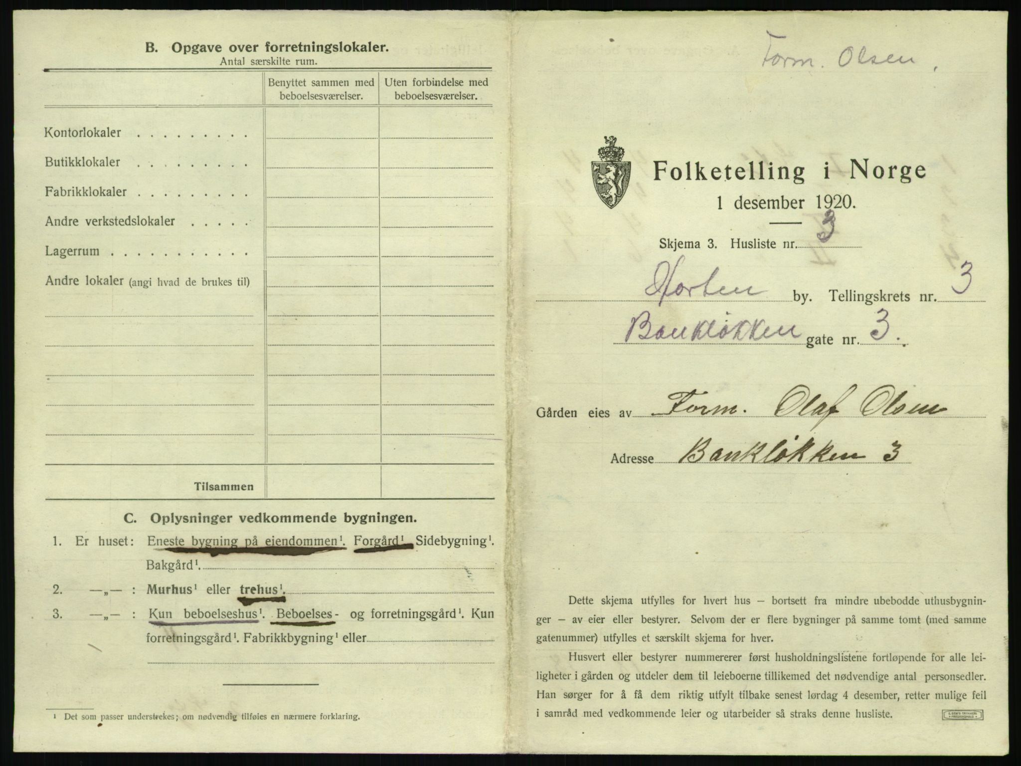 SAKO, 1920 census for Horten, 1920, p. 763