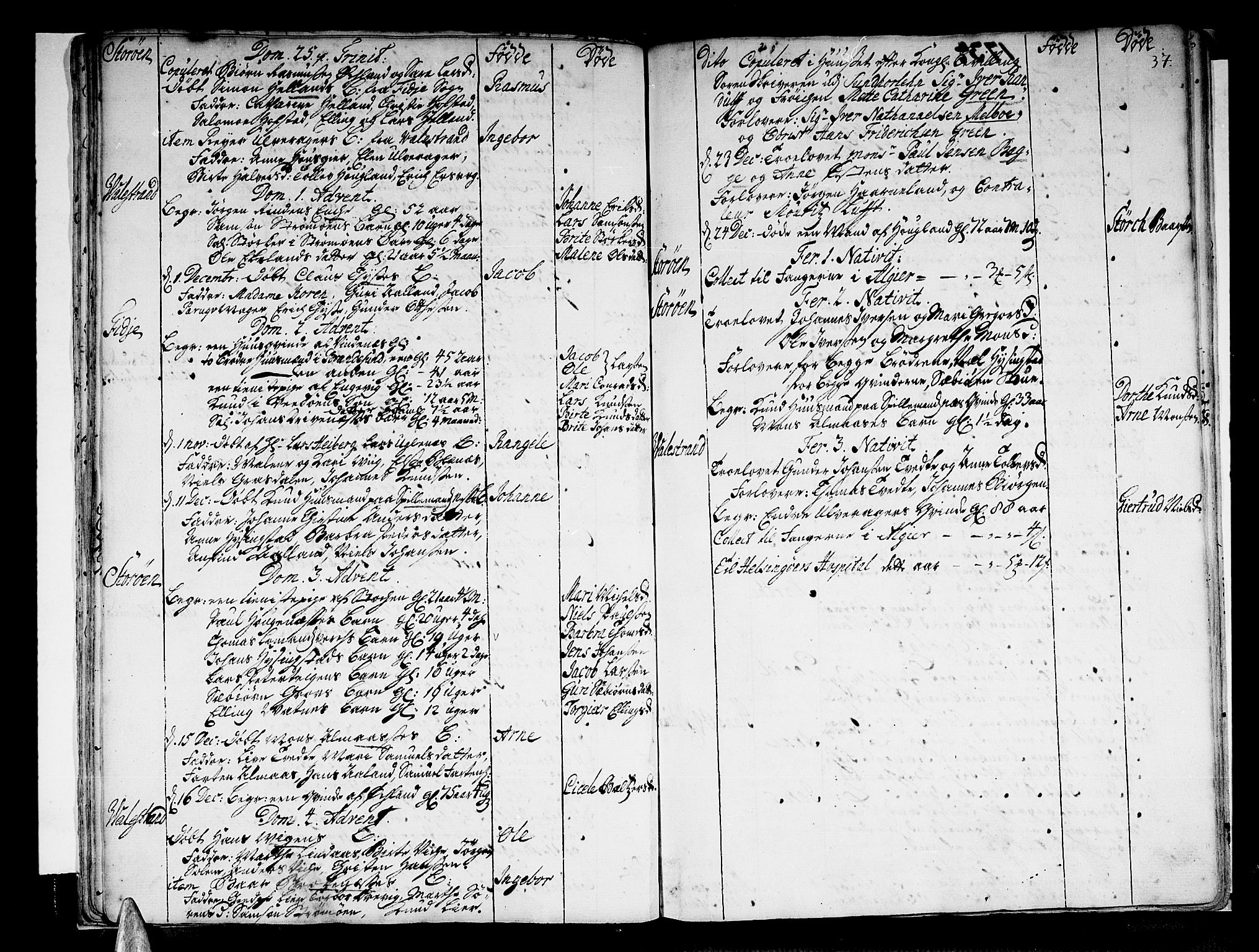 Stord sokneprestembete, AV/SAB-A-78201/H/Haa: Parish register (official) no. A 1, 1725-1744, p. 37