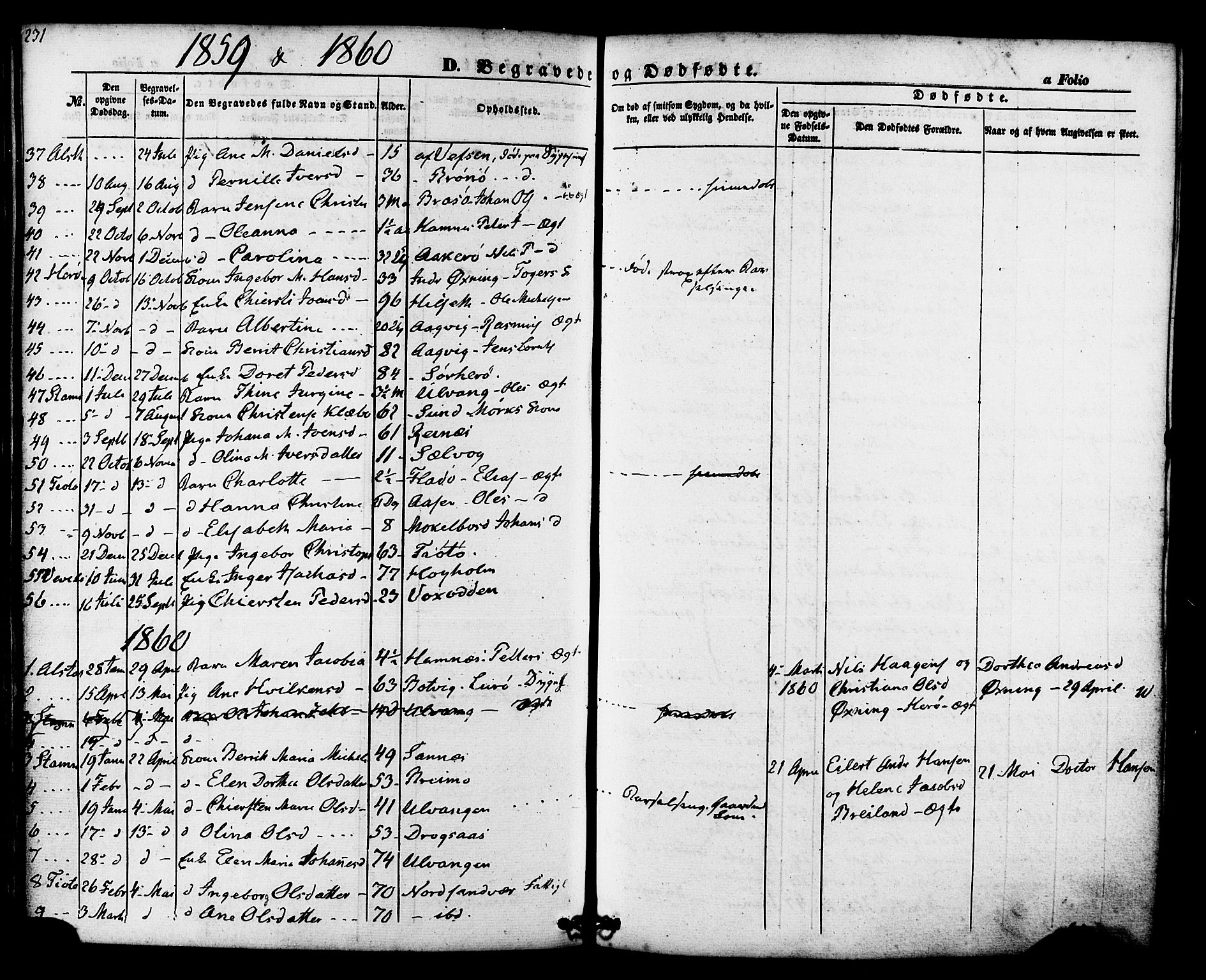 Ministerialprotokoller, klokkerbøker og fødselsregistre - Nordland, SAT/A-1459/830/L0448: Parish register (official) no. 830A12, 1855-1878, p. 231
